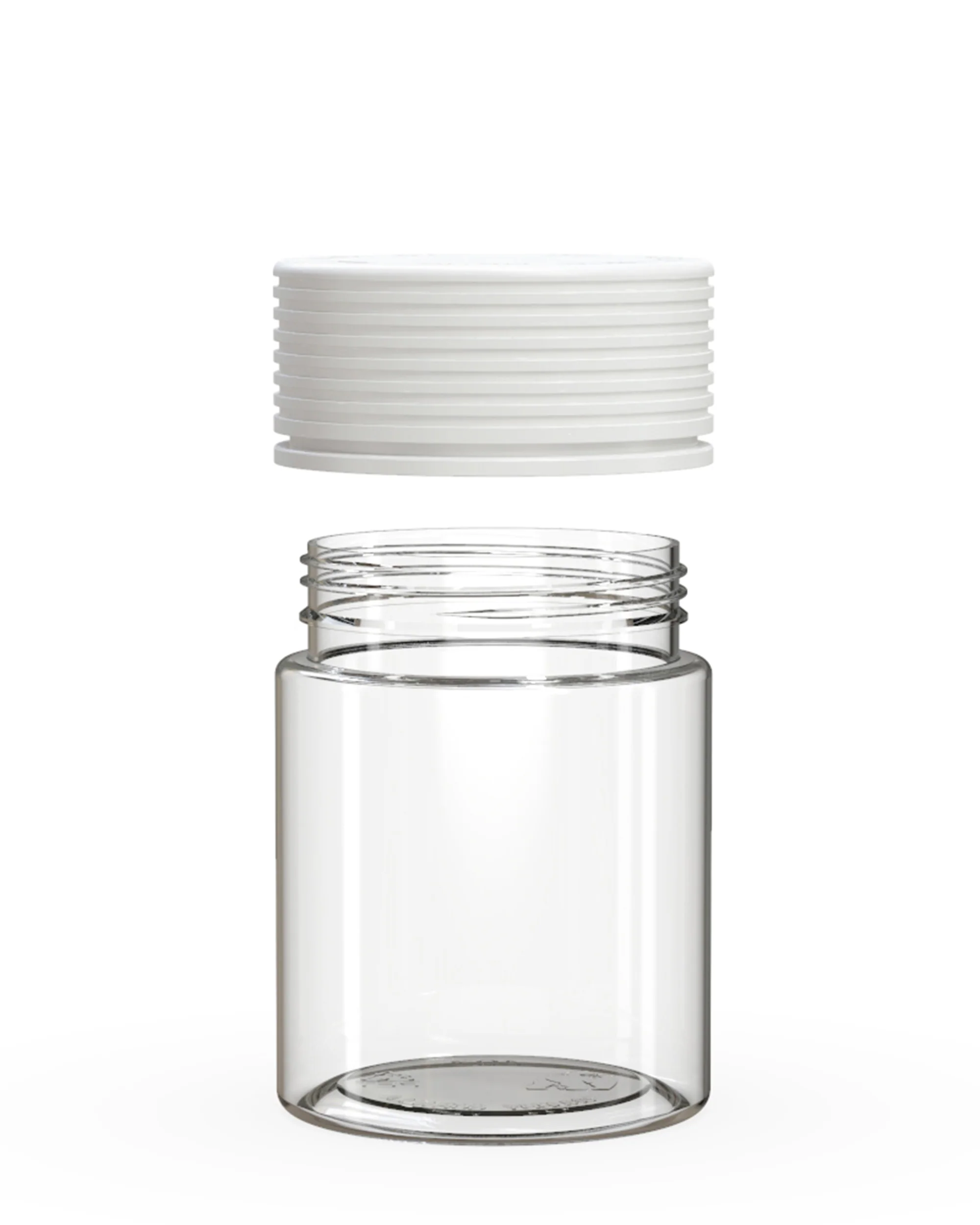 CHUBBY GORILLA | Child Resistant Clear Plastic Spiral Jar w/ White Cap | 55mm - 4oz - 400 Count - Image 3