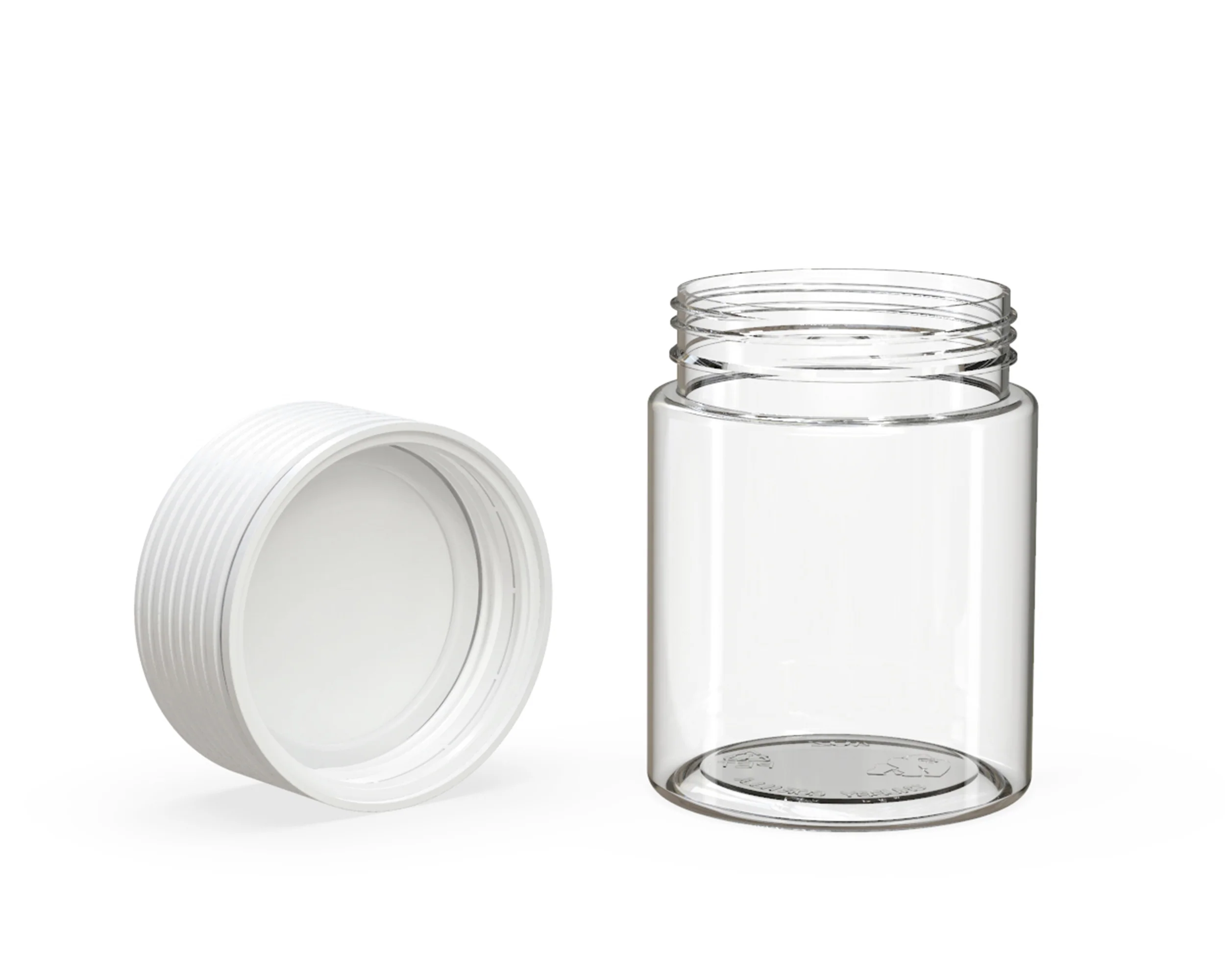 CHUBBY GORILLA | Child Resistant Clear Plastic Spiral Jar w/ White Cap | 55mm - 4oz - 400 Count - Image 4