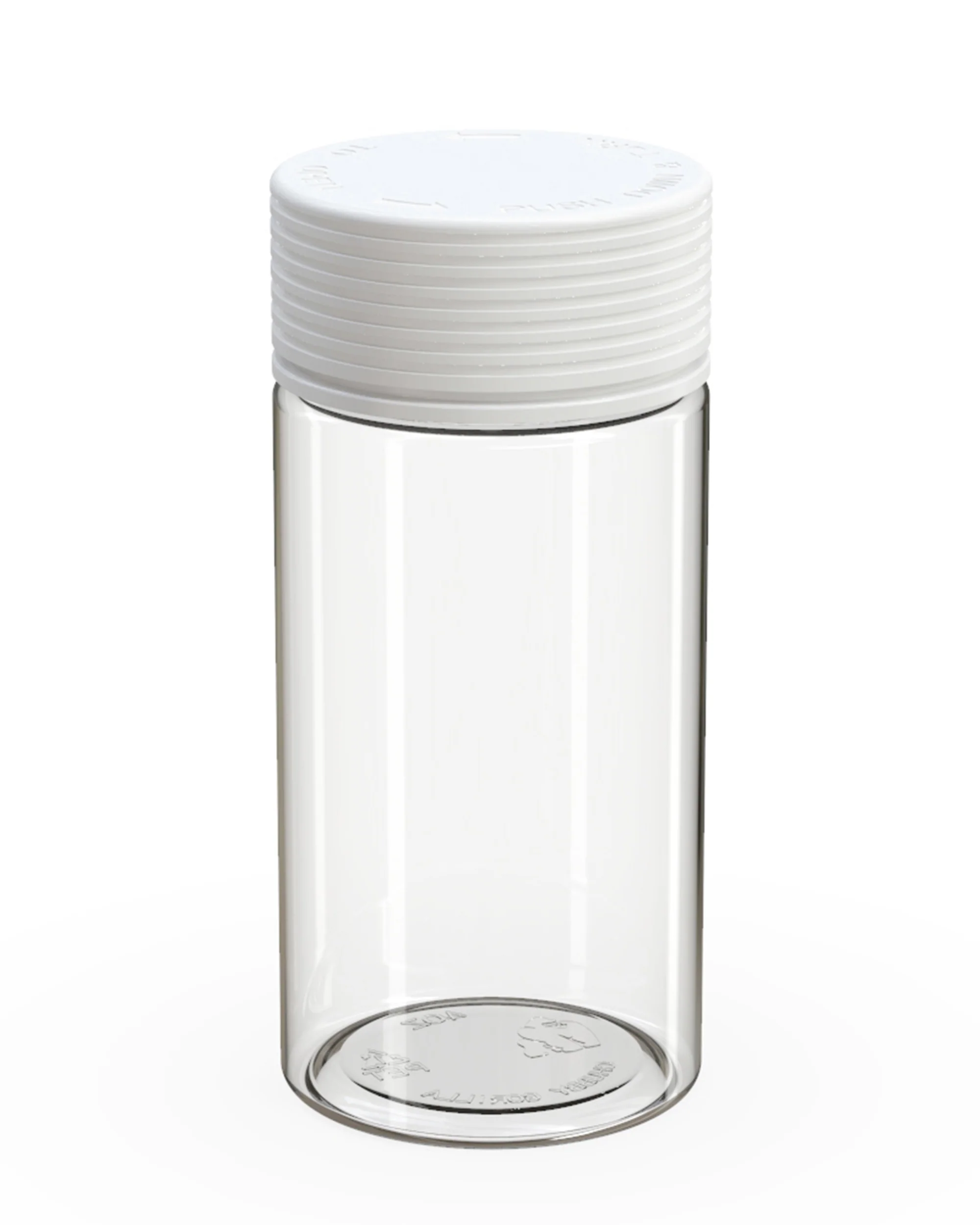 CHUBBY GORILLA | Child Resistant Clear Plastic Spiral Jar w/ White Cap | 55mm - 6oz - 300 Count - Image 2