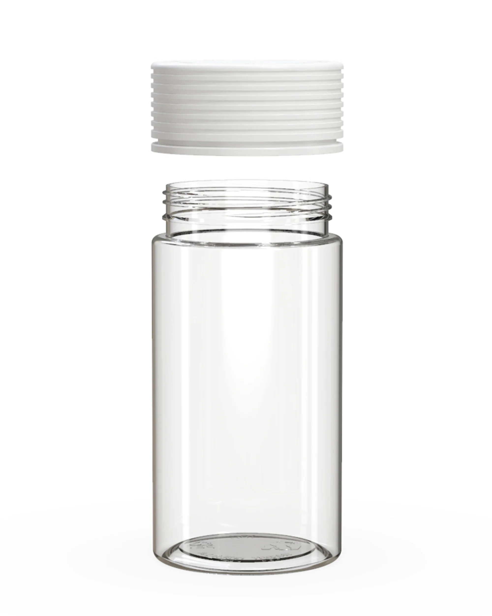 CHUBBY GORILLA | Child Resistant Clear Plastic Spiral Jar w/ White Cap | 55mm - 6oz - 300 Count - Image 3