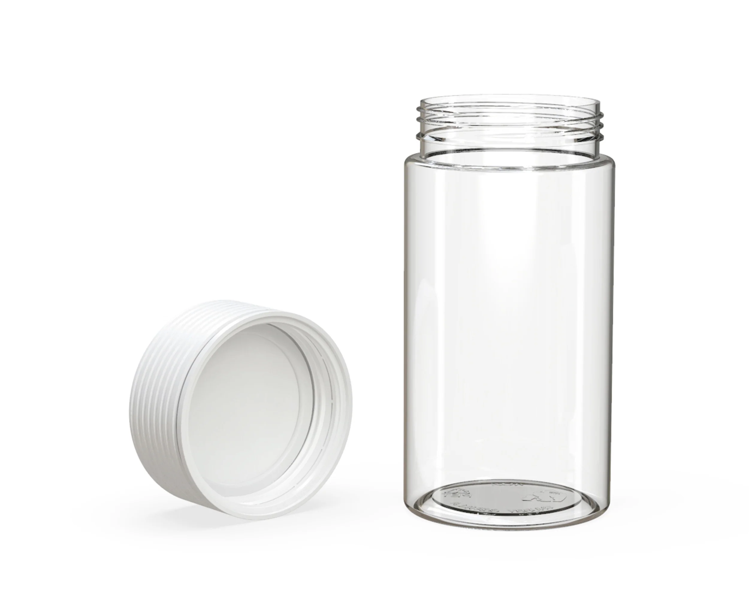 CHUBBY GORILLA | Child Resistant Clear Plastic Spiral Jar w/ White Cap | 55mm - 6oz - 300 Count - Image 4