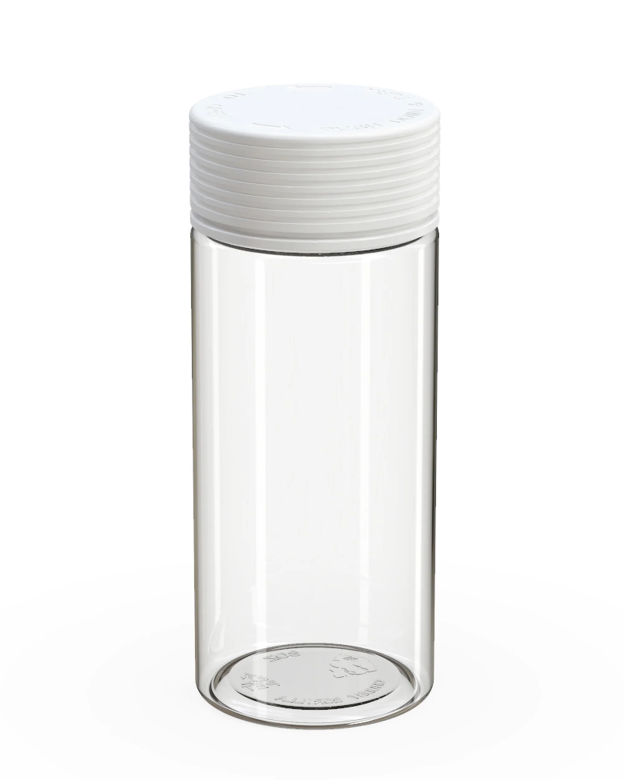 CHUBBY GORILLA | Child Resistant Clear Plastic Spiral Jar w/ White Cap | 55mm - 8oz - 200 Count - Image 2