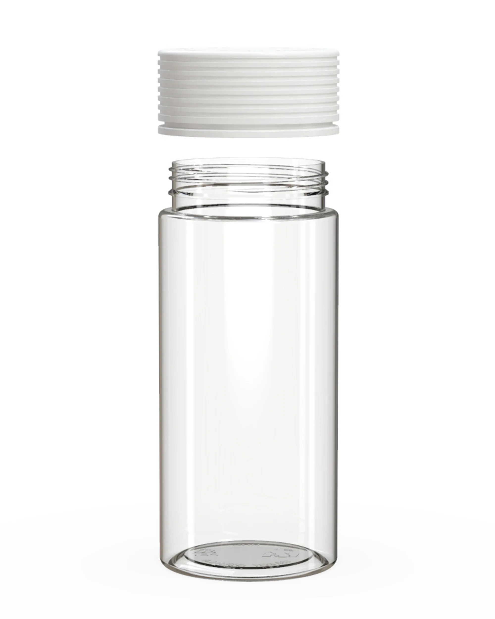 CHUBBY GORILLA | Child Resistant Clear Plastic Spiral Jar w/ White Cap | 55mm - 8oz - 200 Count - Image 3