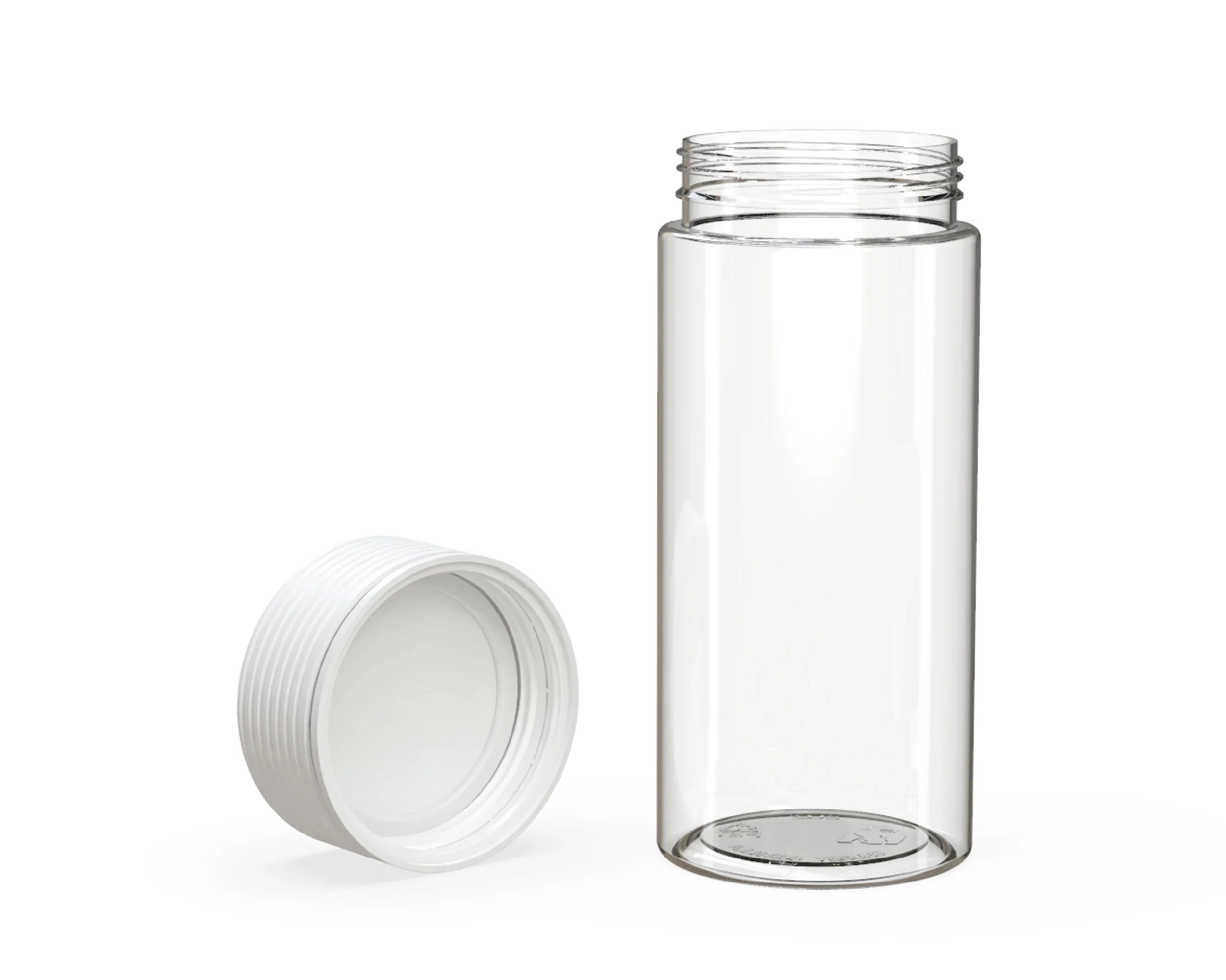CHUBBY GORILLA | Child Resistant Clear Plastic Spiral Jar w/ White Cap | 55mm - 8oz - 200 Count - Image 4