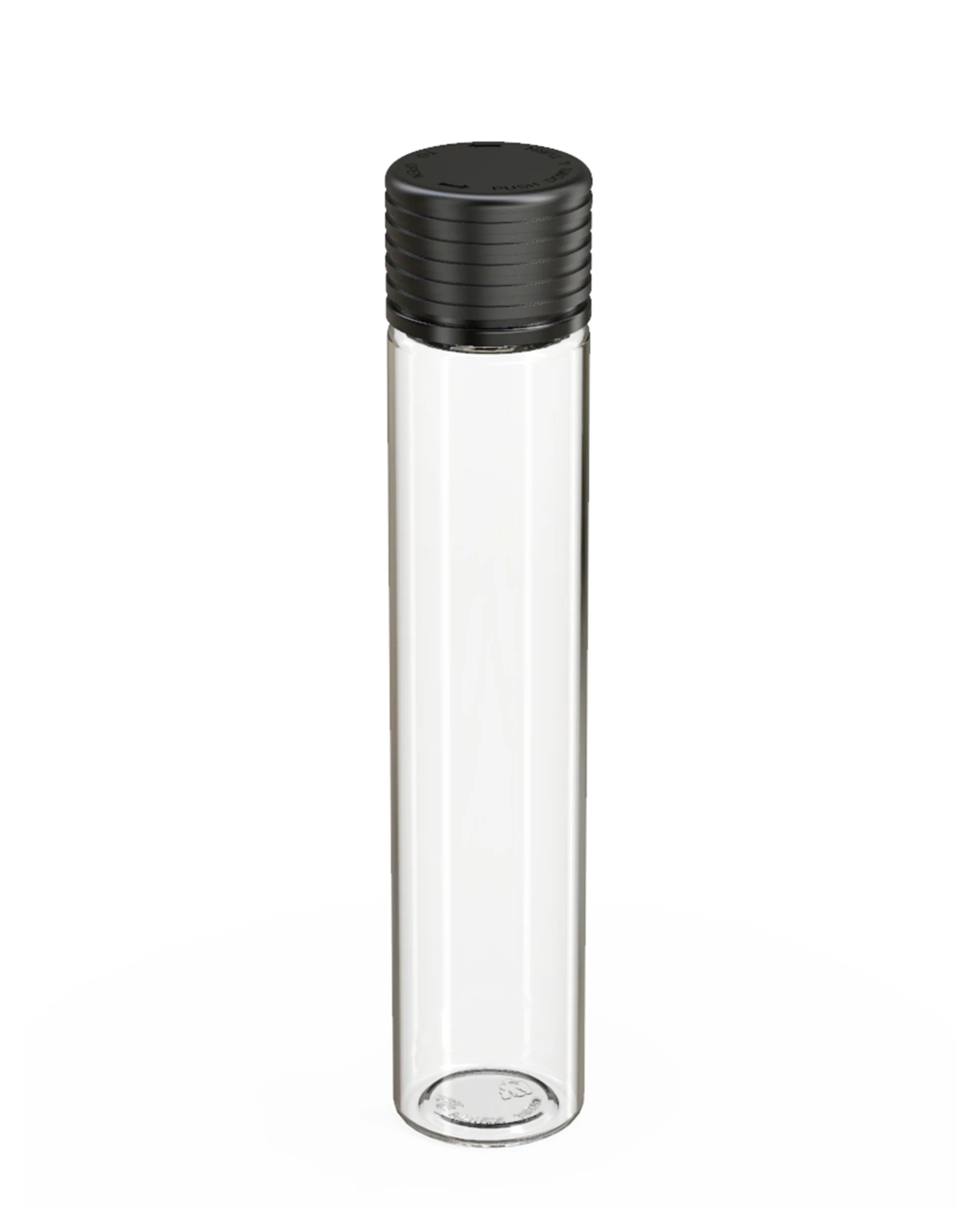 CHUBBY GORILLA | Child Resistant Clear Plastic Spiral Pre-Roll Tubes w/ Black Cap | 25mm - 115mm - 200 Count - Image 2