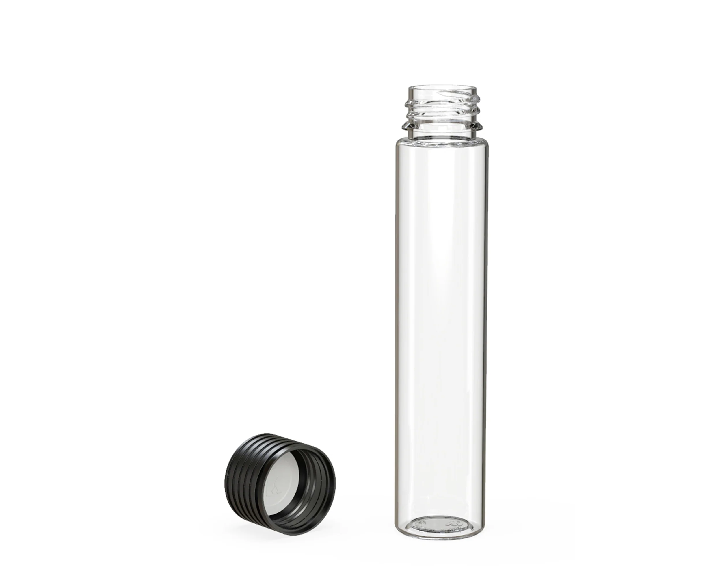 CHUBBY GORILLA | Child Resistant Clear Plastic Spiral Pre-Roll Tubes w/ Black Cap | 25mm - 115mm - 200 Count - Image 4