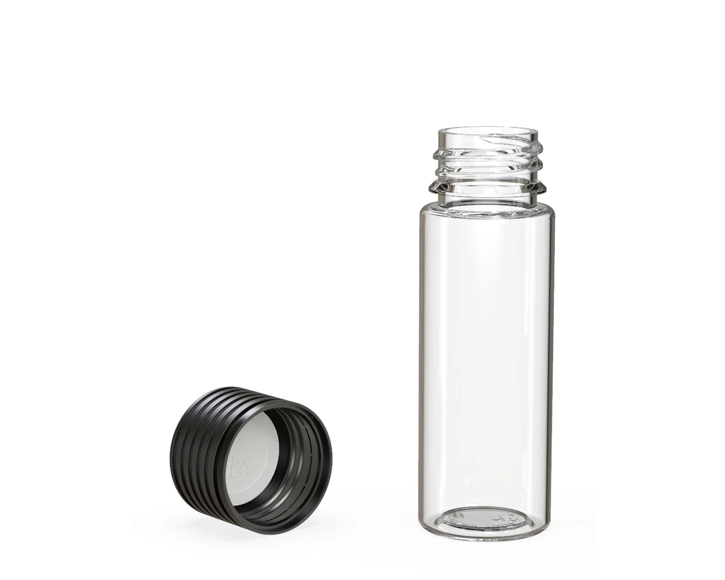 CHUBBY GORILLA | Child Resistant Clear Plastic Spiral Pre-Roll Tubes w/ Black Cap | 25mm - 65mm - 400 Count - Image 4