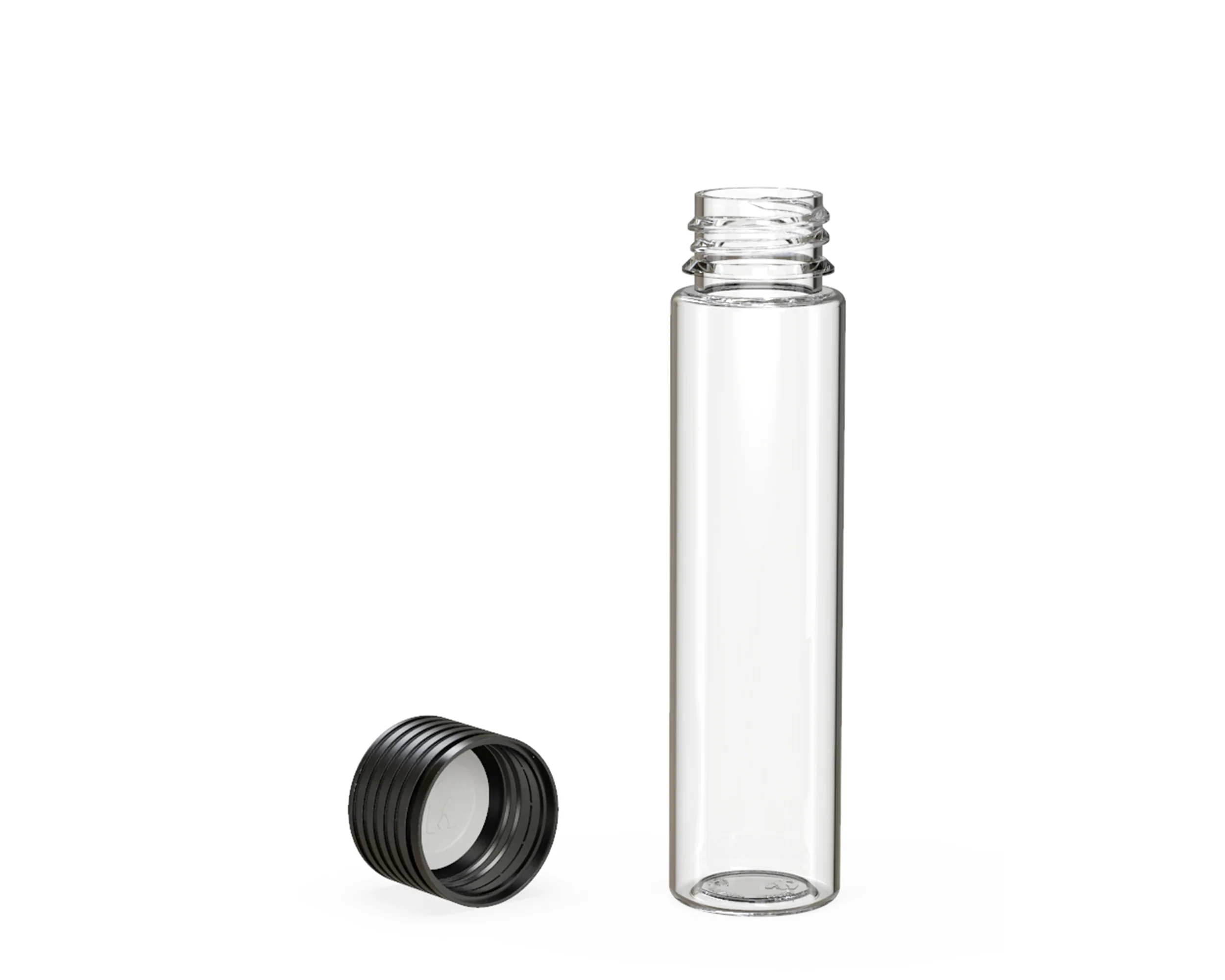 CHUBBY GORILLA | Child Resistant Clear Plastic Spiral Pre-Roll Tubes w/ Black Cap | 25mm - 95mm - 300 Count - Image 4