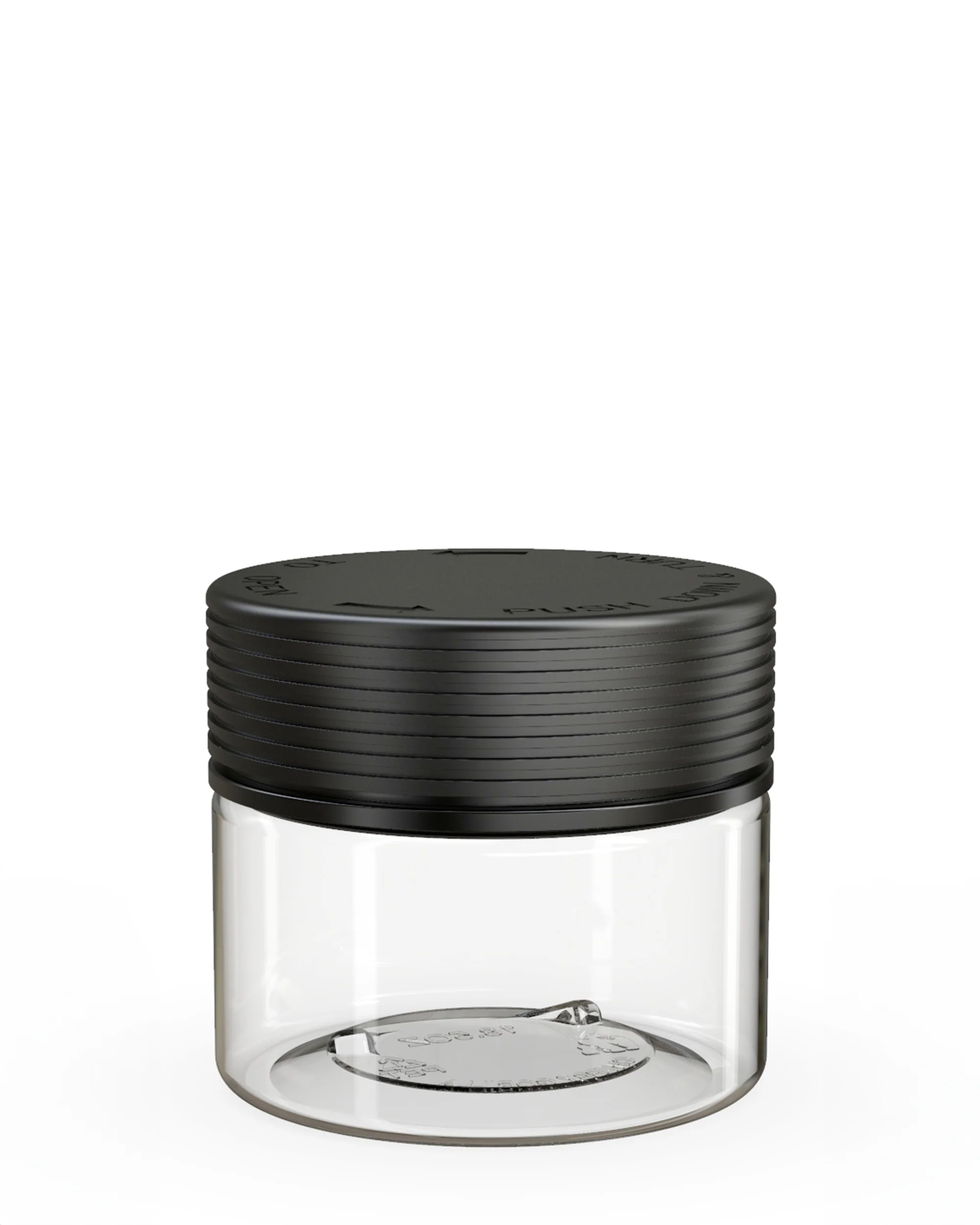CHUBBY GORILLA | Child Resistant Clear Plastic Spiral XL Jar w/ Black Cap | 92.5mm - 10oz - 80 Count - Image 2