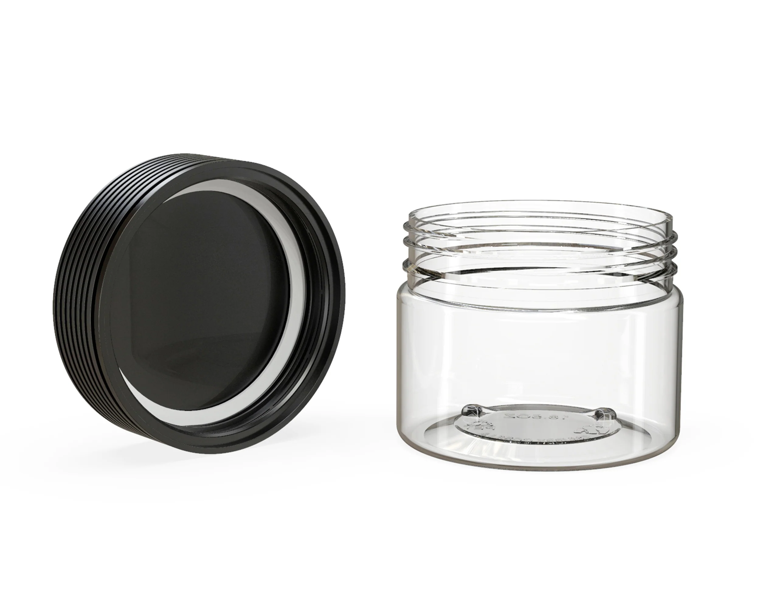 CHUBBY GORILLA | Child Resistant Clear Plastic Spiral XL Jar w/ Black Cap | 92.5mm - 10oz - 80 Count - Image 4