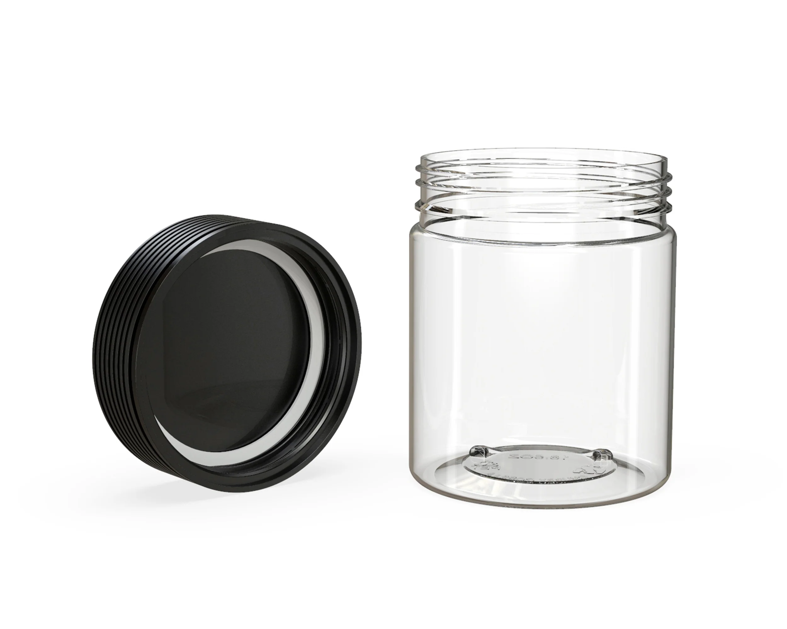 CHUBBY GORILLA | Child Resistant Clear Plastic Spiral XL Jar w/ Black Cap | 92.5mm - 18.5oz - 60 Count - Image 4
