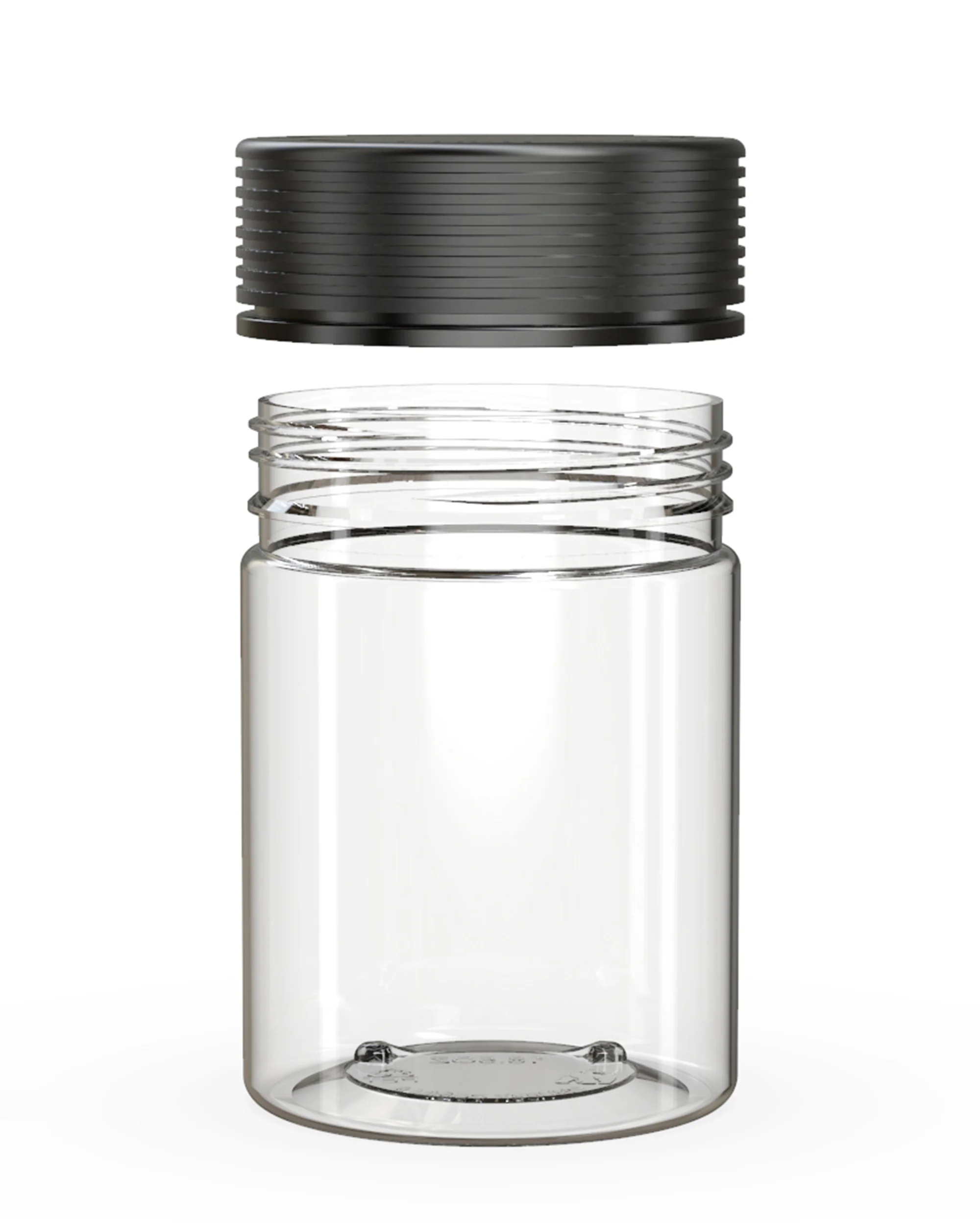 CHUBBY GORILLA | Child Resistant Clear Plastic Spiral XL Jar w/ Black Cap | 92.5mm - 21.5oz - 40 Count - Image 3
