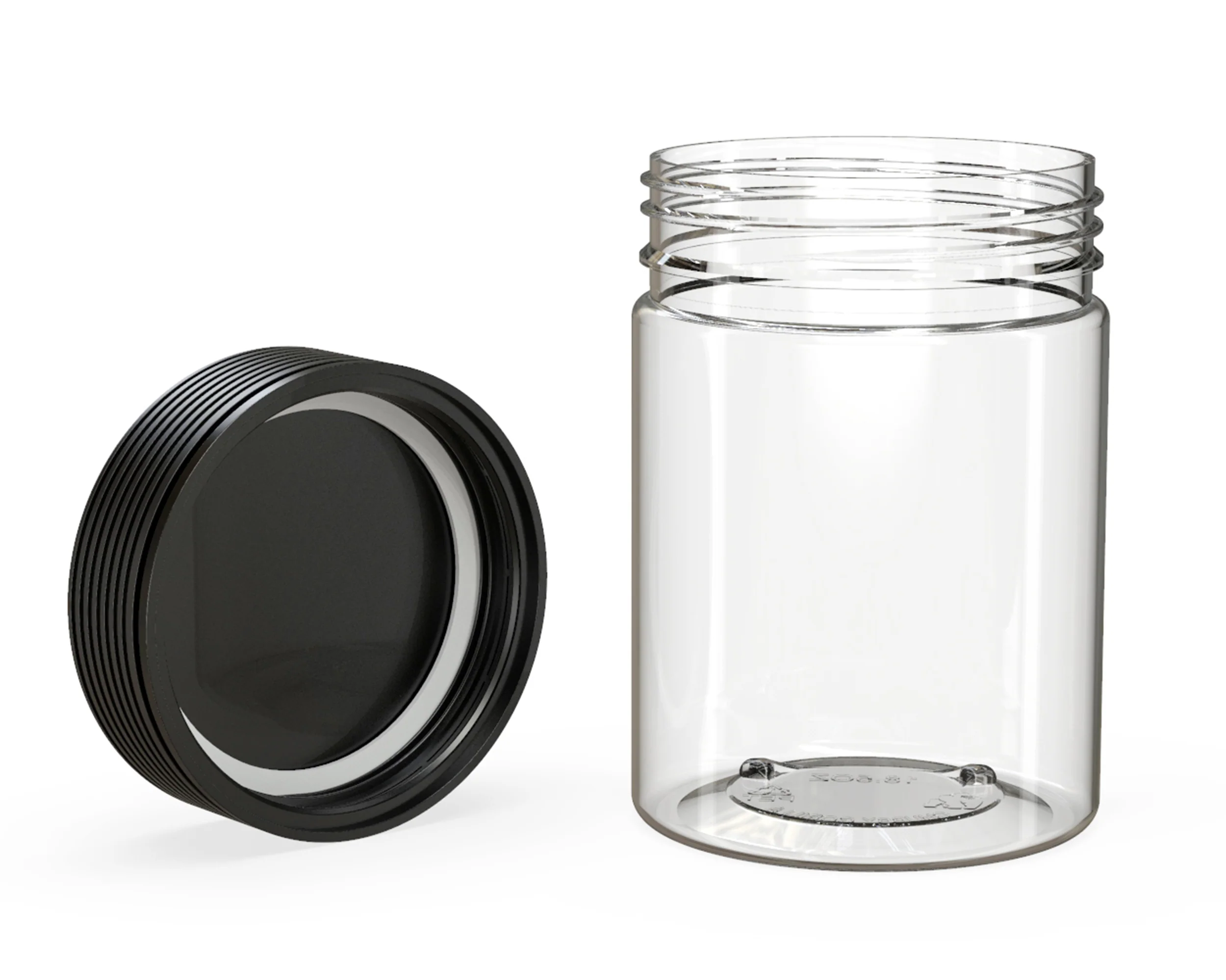 CHUBBY GORILLA | Child Resistant Clear Plastic Spiral XL Jar w/ Black Cap | 92.5mm - 21.5oz - 40 Count - Image 4