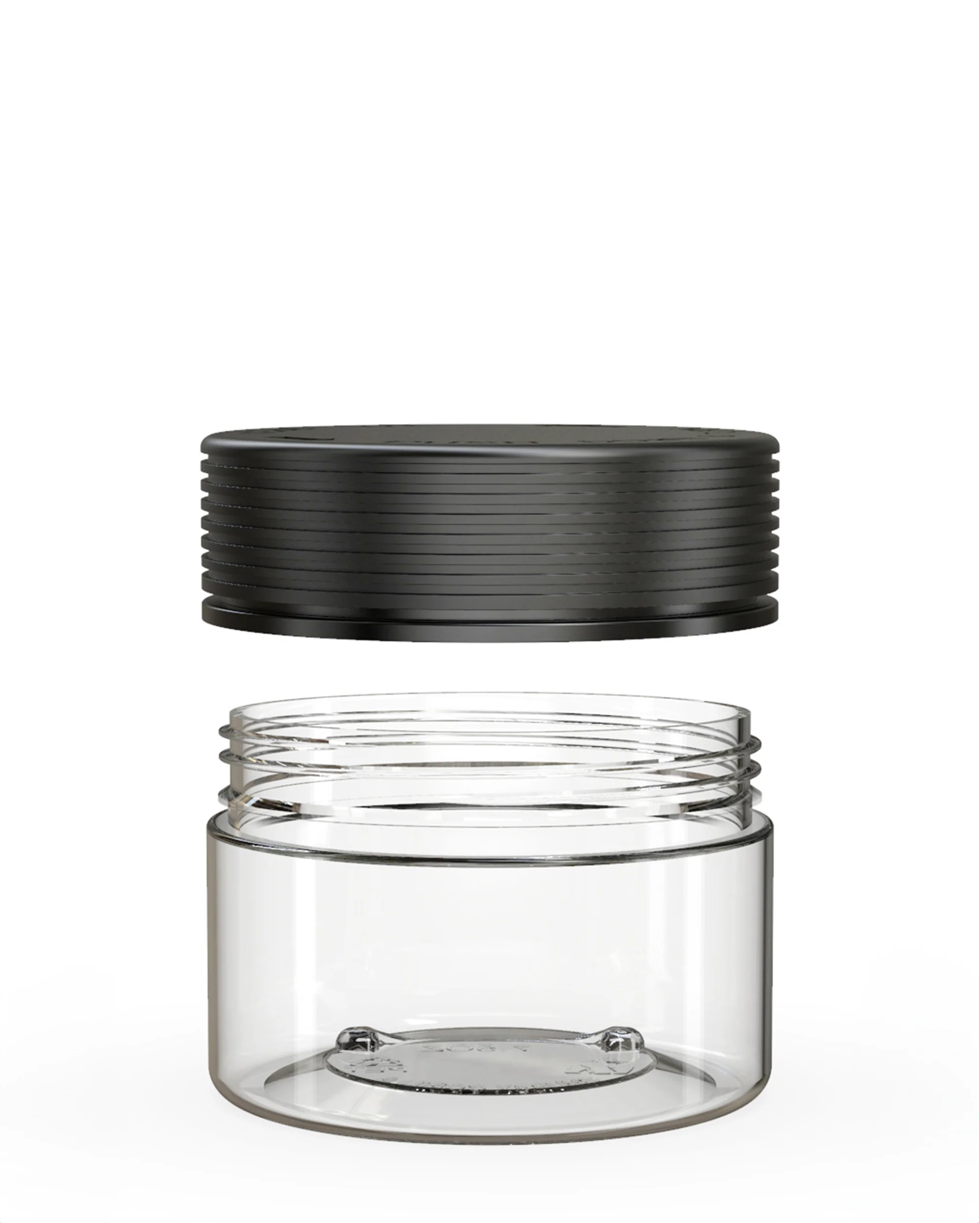 CHUBBY GORILLA | Child Resistant Clear Plastic Spiral XL Jar w/ Black Cap | 92.5mm - 7.5oz - 100 Count - Image 3
