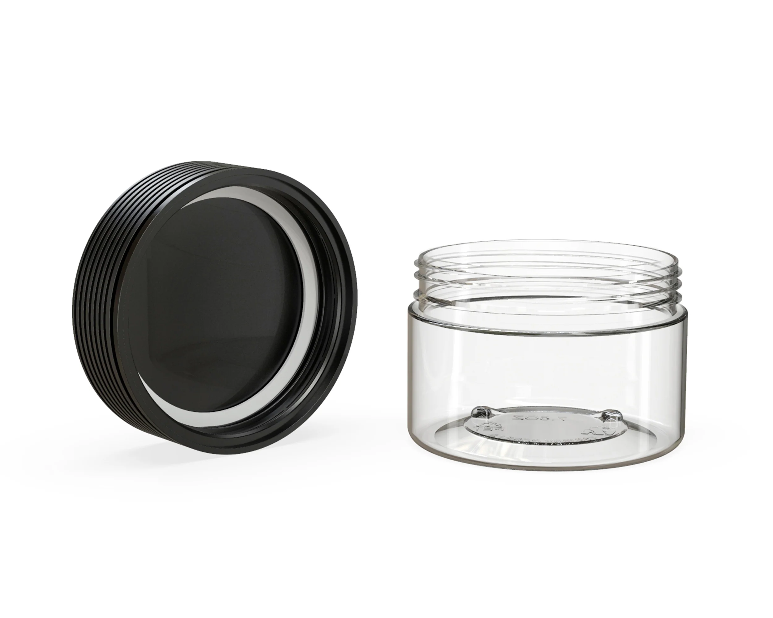 CHUBBY GORILLA | Child Resistant Clear Plastic Spiral XL Jar w/ Black Cap | 92.5mm - 7.5oz - 100 Count - Image 4