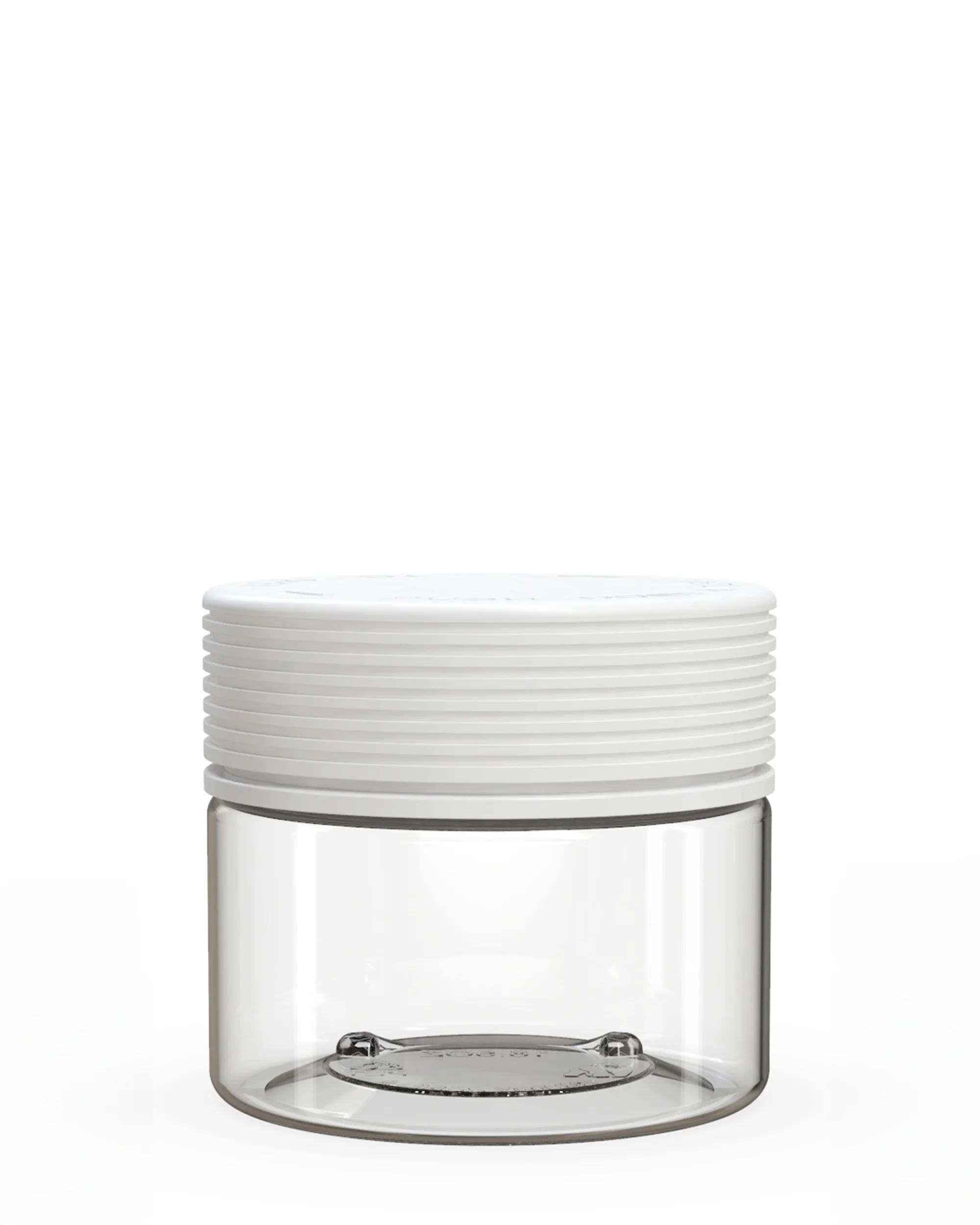 CHUBBY GORILLA | Child Resistant Clear Plastic Spiral XL Jar w/ White Cap | 92.5mm - 10oz - 80 Count