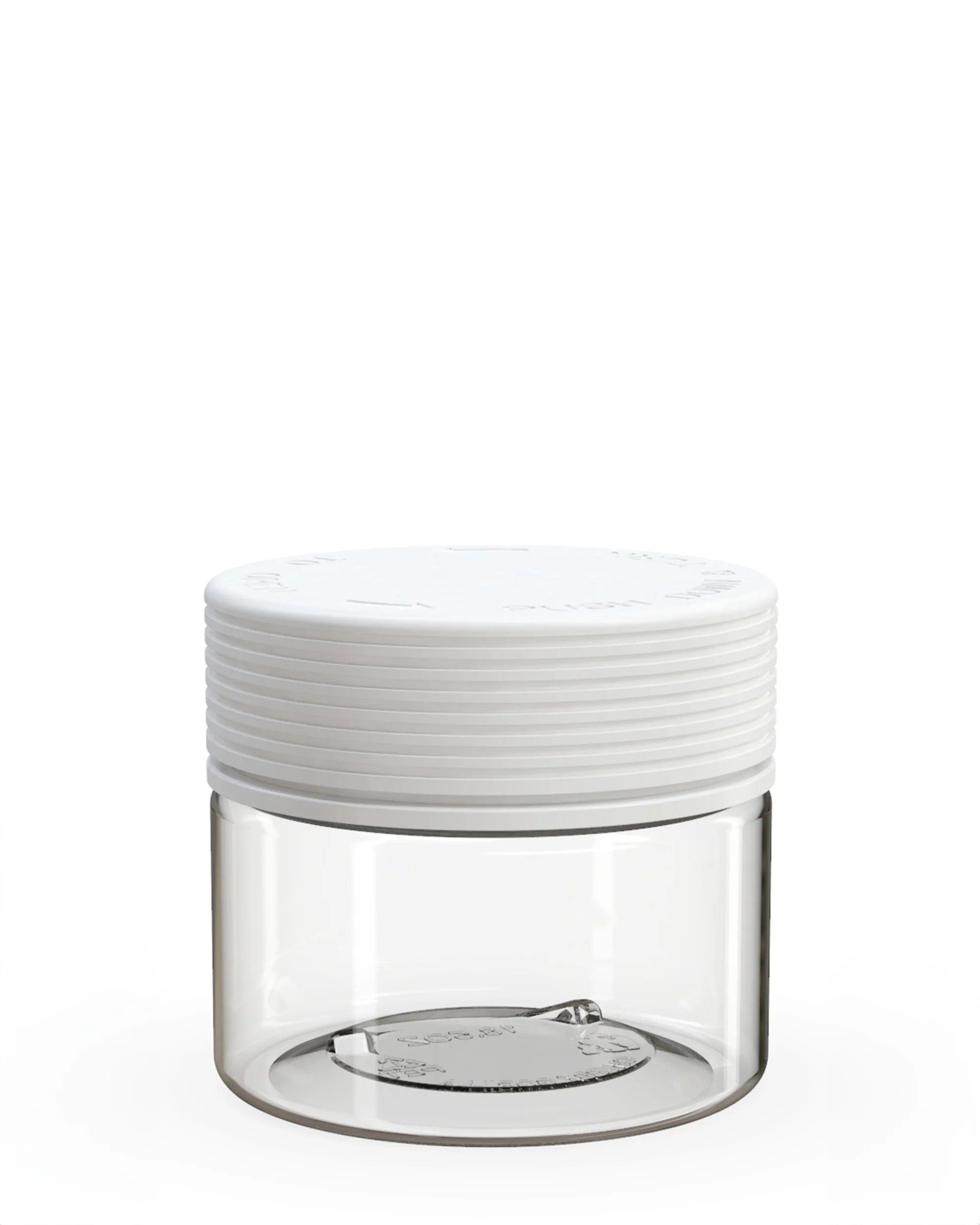 CHUBBY GORILLA | Child Resistant Clear Plastic Spiral XL Jar w/ White Cap | 92.5mm - 10oz - 80 Count - Image 2