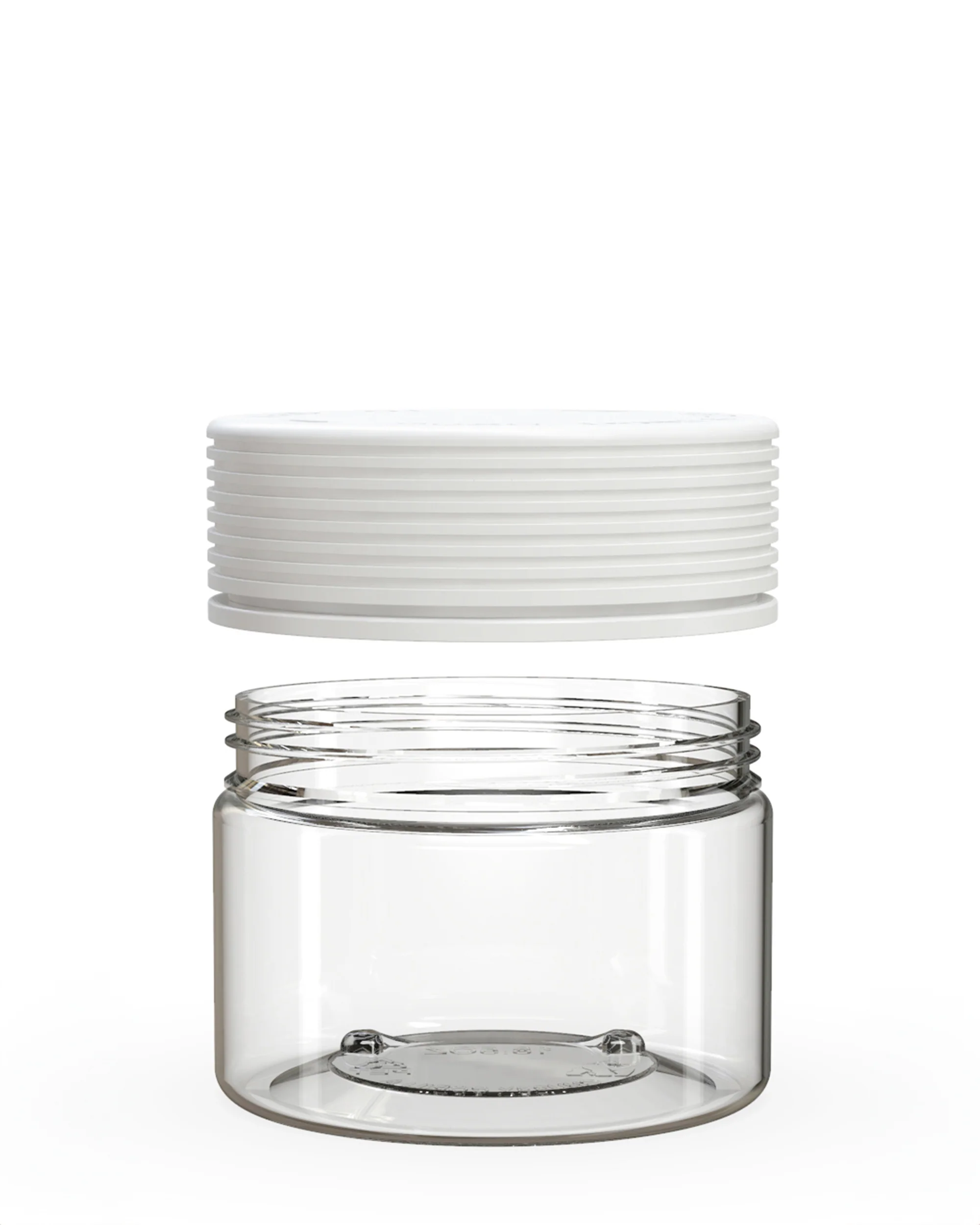 CHUBBY GORILLA | Child Resistant Clear Plastic Spiral XL Jar w/ White Cap | 92.5mm - 10oz - 80 Count - Image 3