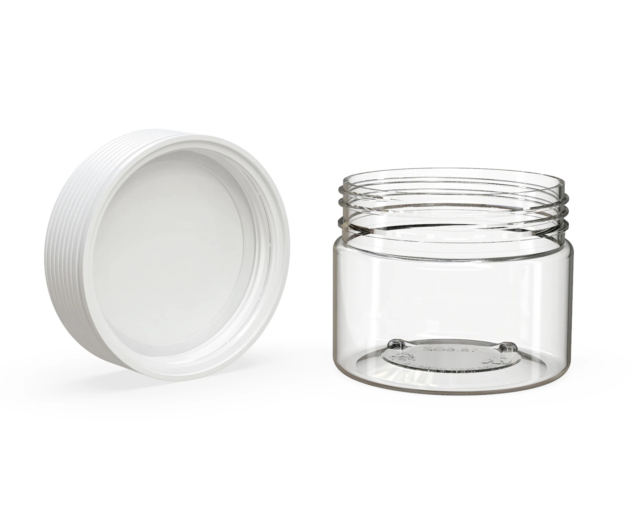 CHUBBY GORILLA | Child Resistant Clear Plastic Spiral XL Jar w/ White Cap | 92.5mm - 10oz - 80 Count - Image 4