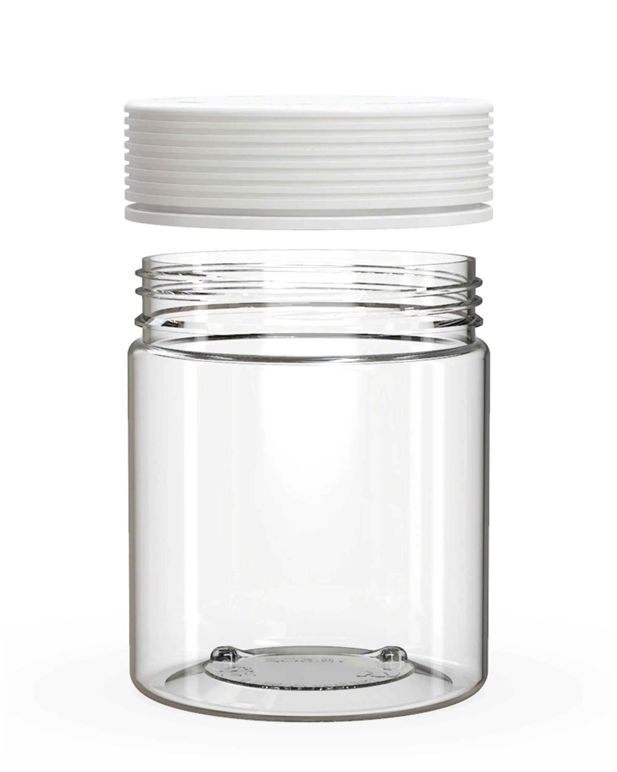 CHUBBY GORILLA | Child Resistant Clear Plastic Spiral XL Jar w/ White Cap | 92.5mm - 18.5oz - 60 Count - Image 3