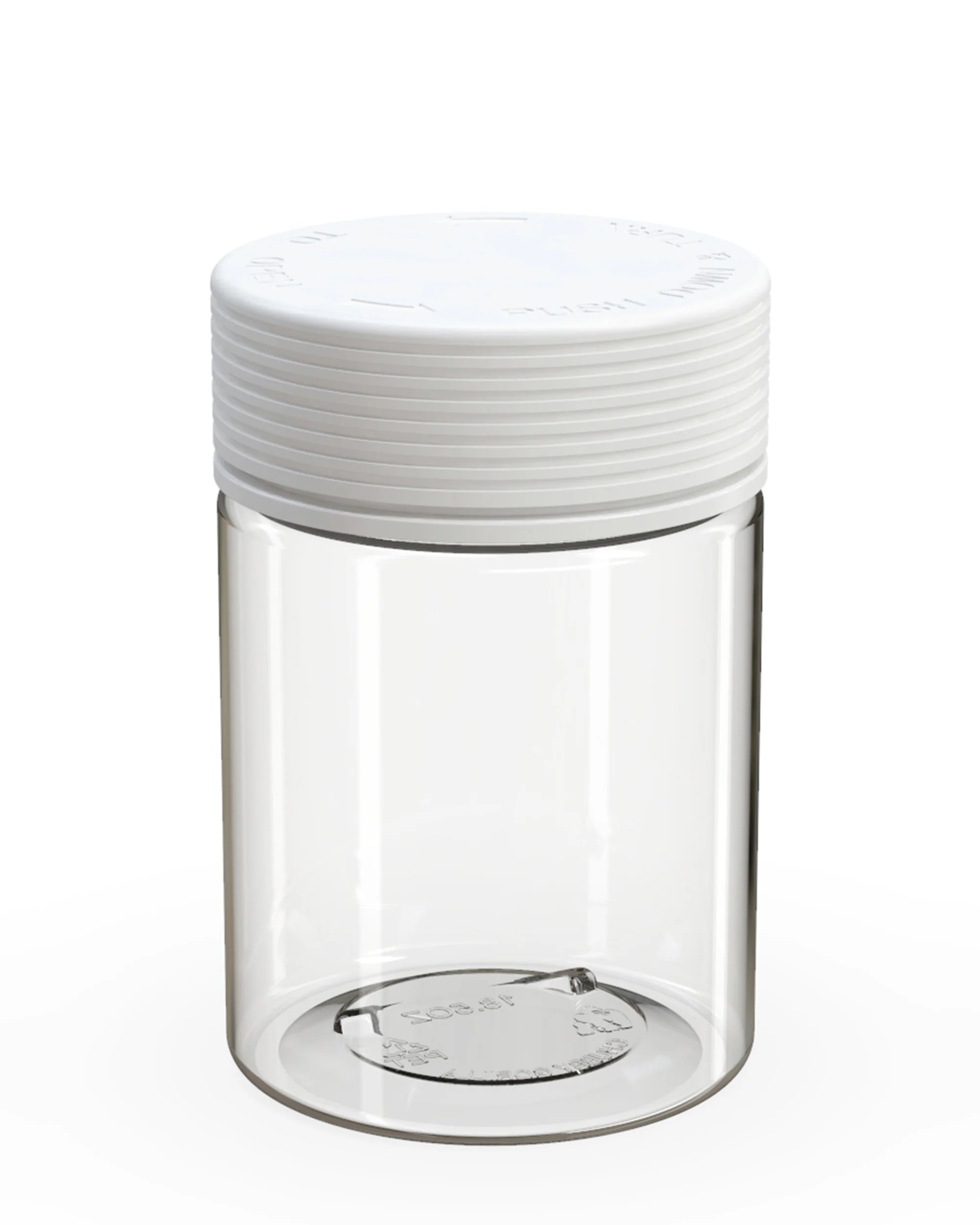 CHUBBY GORILLA | Child Resistant Clear Plastic Spiral XL Jar w/ White Cap | 92.5mm - 21.5oz - 40 Count - Image 2