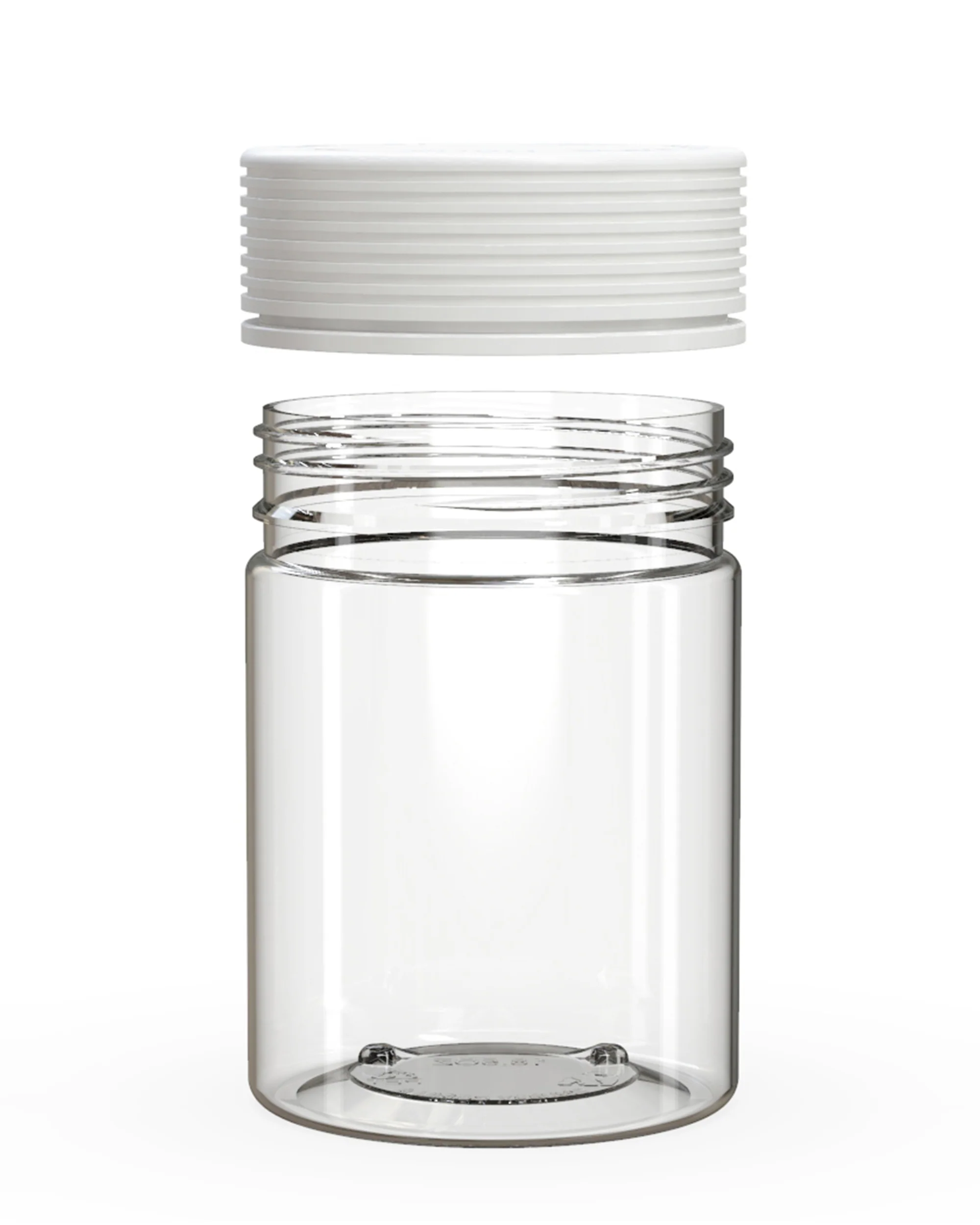 CHUBBY GORILLA | Child Resistant Clear Plastic Spiral XL Jar w/ White Cap | 92.5mm - 21.5oz - 40 Count - Image 3