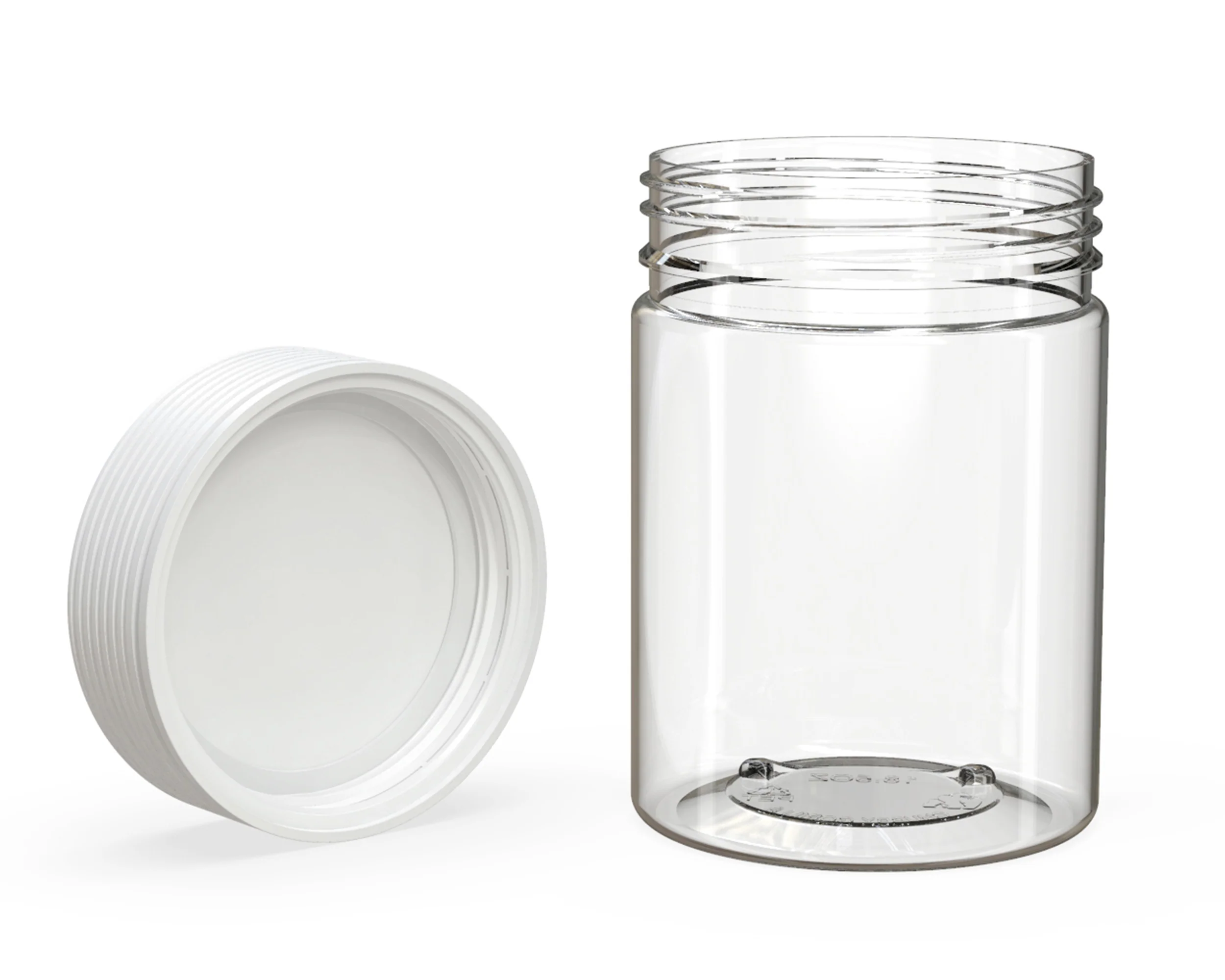 CHUBBY GORILLA | Child Resistant Clear Plastic Spiral XL Jar w/ White Cap | 92.5mm - 21.5oz - 40 Count - Image 4