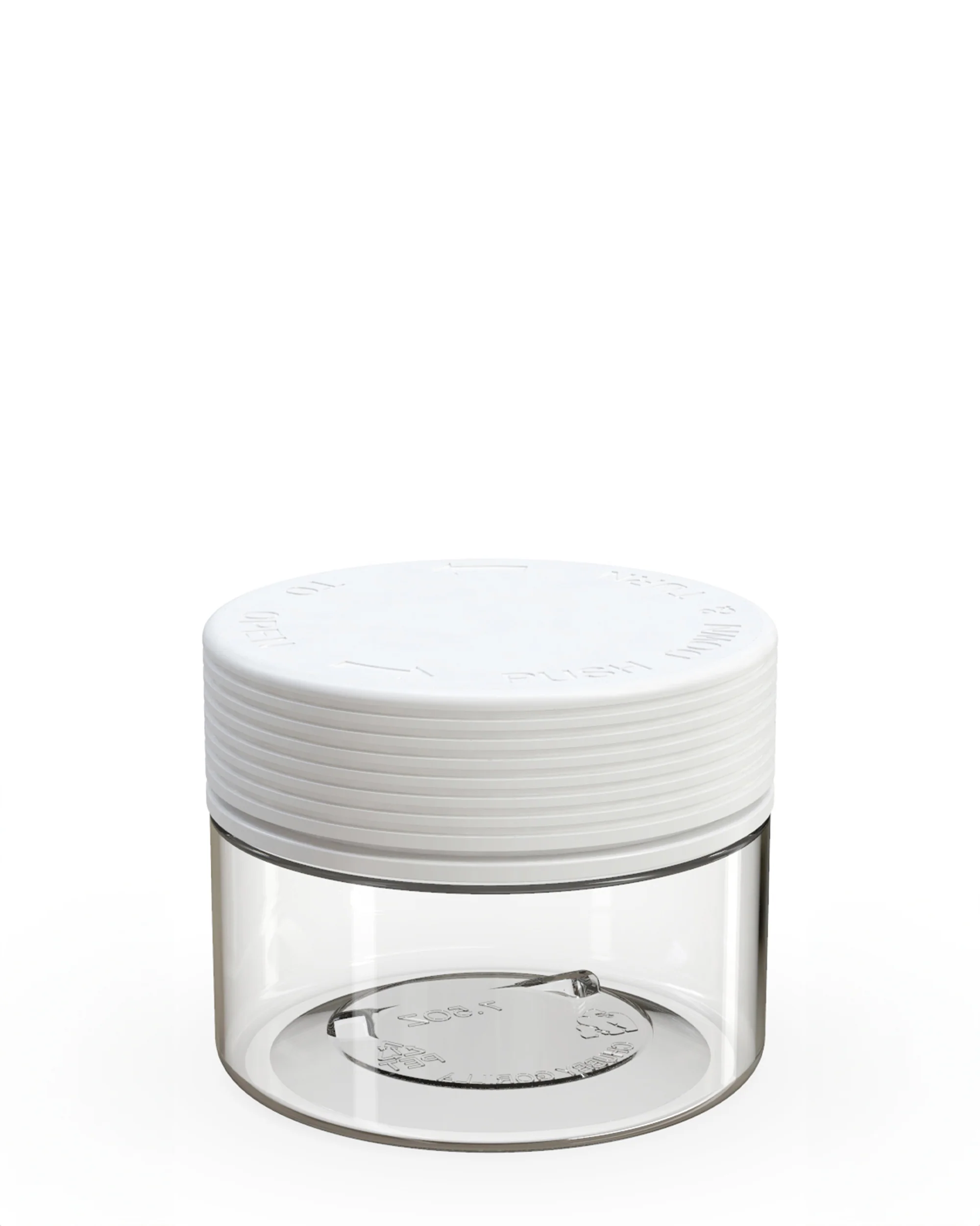 CHUBBY GORILLA | Child Resistant Clear Plastic Spiral XL Jar w/ White Cap | 92.5mm - 7.5oz - 100 Count - Image 2