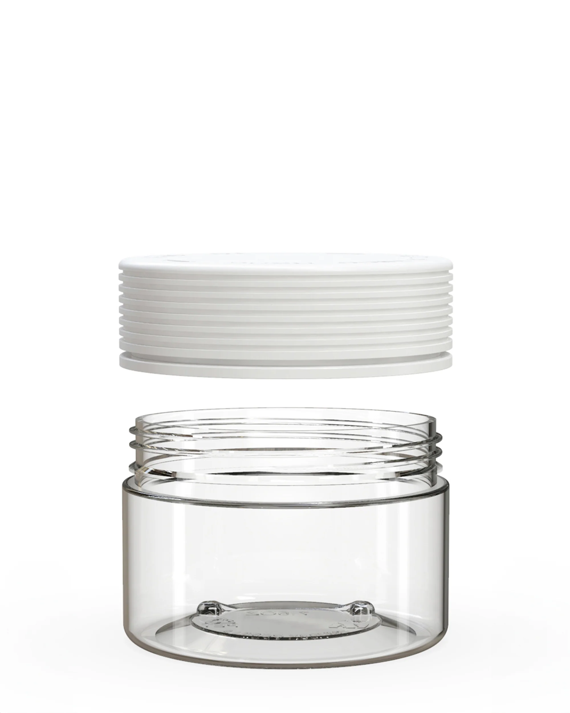 CHUBBY GORILLA | Child Resistant Clear Plastic Spiral XL Jar w/ White Cap | 92.5mm - 7.5oz - 100 Count - Image 3