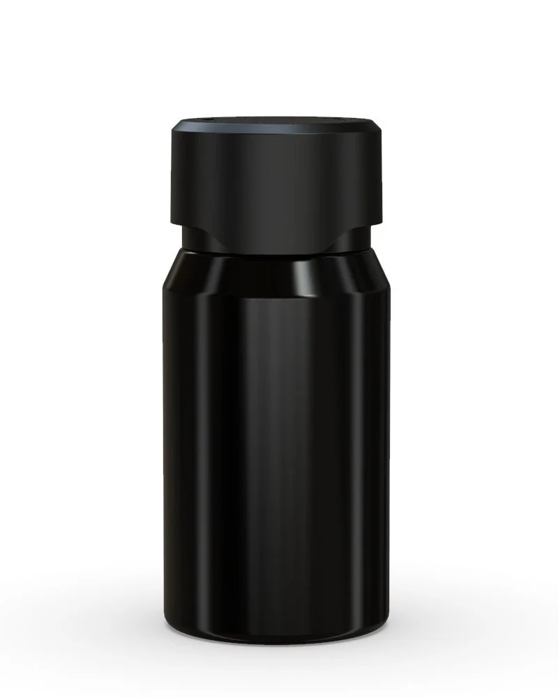 CHUBBY GORILLA | Child Resistant Mini Aviator Shot Bottles Black | 60mL - w/ Black Lid - 500 Count