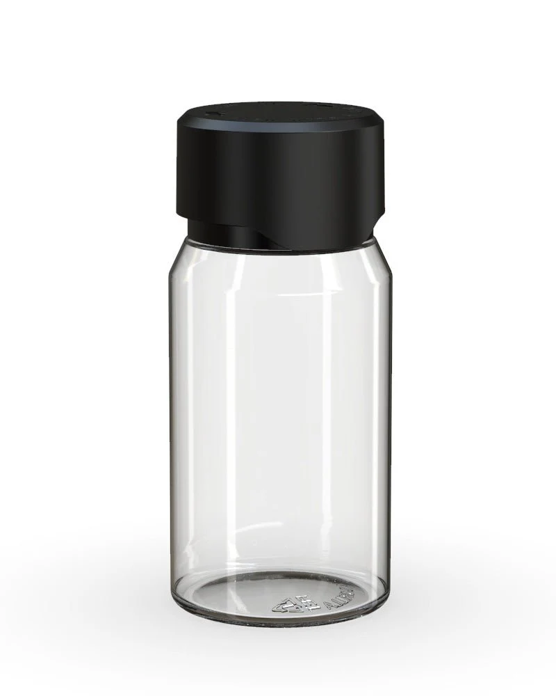 CHUBBY GORILLA | Child Resistant Mini Aviator Shot Bottles Clear | 60mL - w/ Black Lid - 500 Count - Image 2