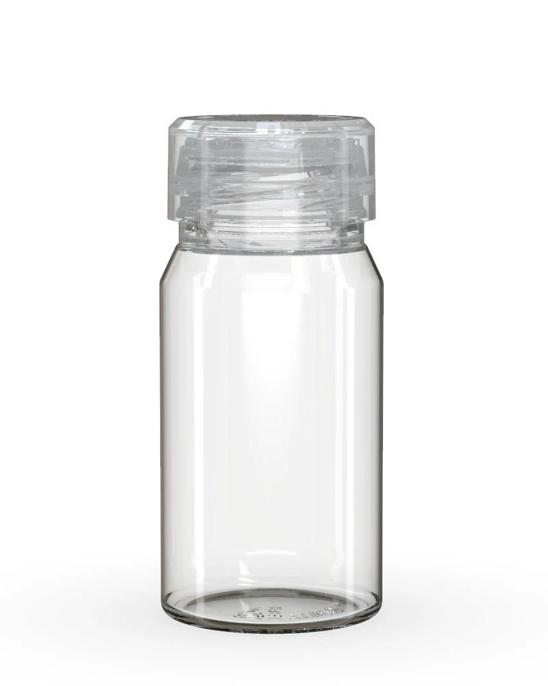 CHUBBY GORILLA | Child Resistant Mini Aviator Shot Bottles Clear | 60mL - w/ Clear Lid - 500 Count