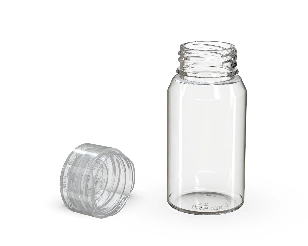 CHUBBY GORILLA | Child Resistant Mini Aviator Shot Bottles Clear | 60mL - w/ Clear Lid - 500 Count - Image 5