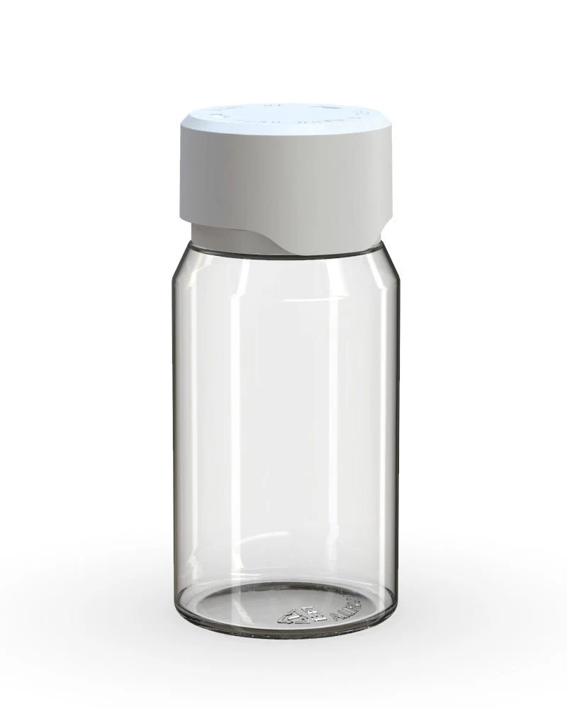 CHUBBY GORILLA | Child Resistant Mini Aviator Shot Bottles Clear | 60mL - w/ White Lid - 500 Count - Image 2