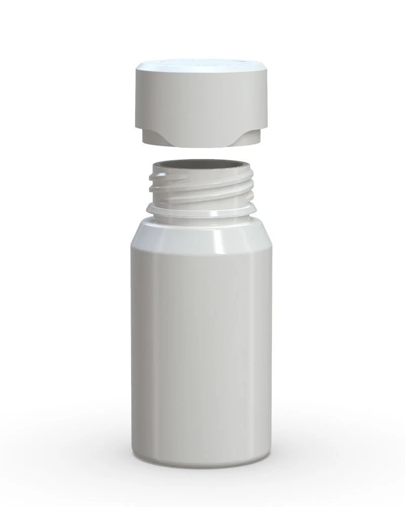 CHUBBY GORILLA | Child Resistant Mini Aviator Shot Bottles White | 60mL - w/ White Lid - 500 Count - Image 3