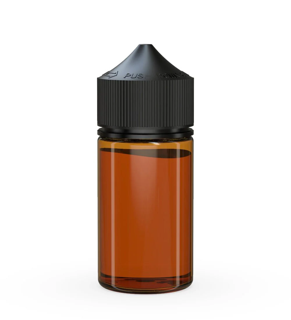 CHUBBY GORILLA | Child Resistant Mini Unicorn PET Dropper Bottles Amber | 60mL - w/ Black Lid - 500 Count - Image 3