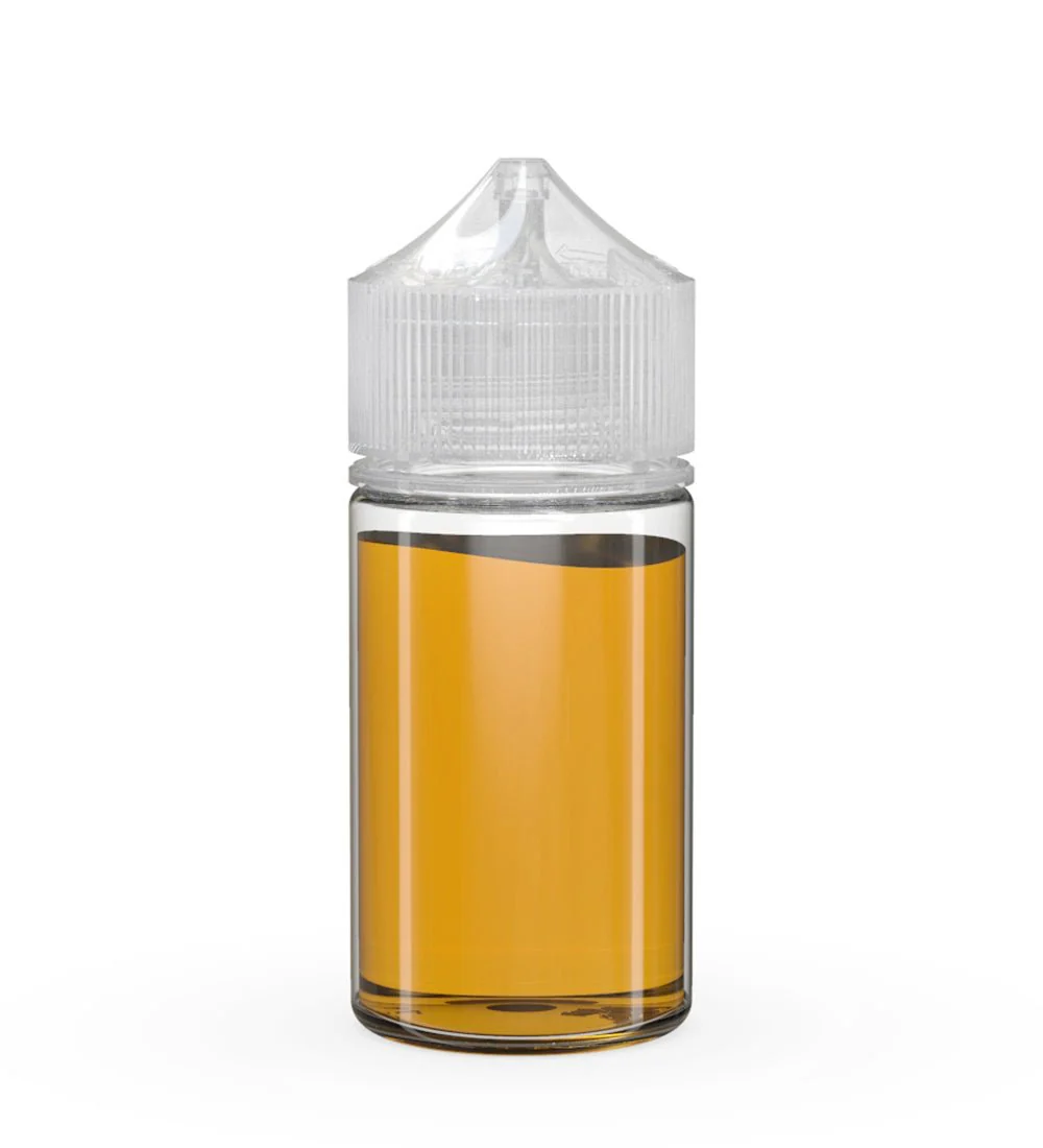 CHUBBY GORILLA | Child Resistant Mini Unicorn PET Dropper Bottles Clear | 60mL - w/ Clear Lid - 500 Count - Image 3
