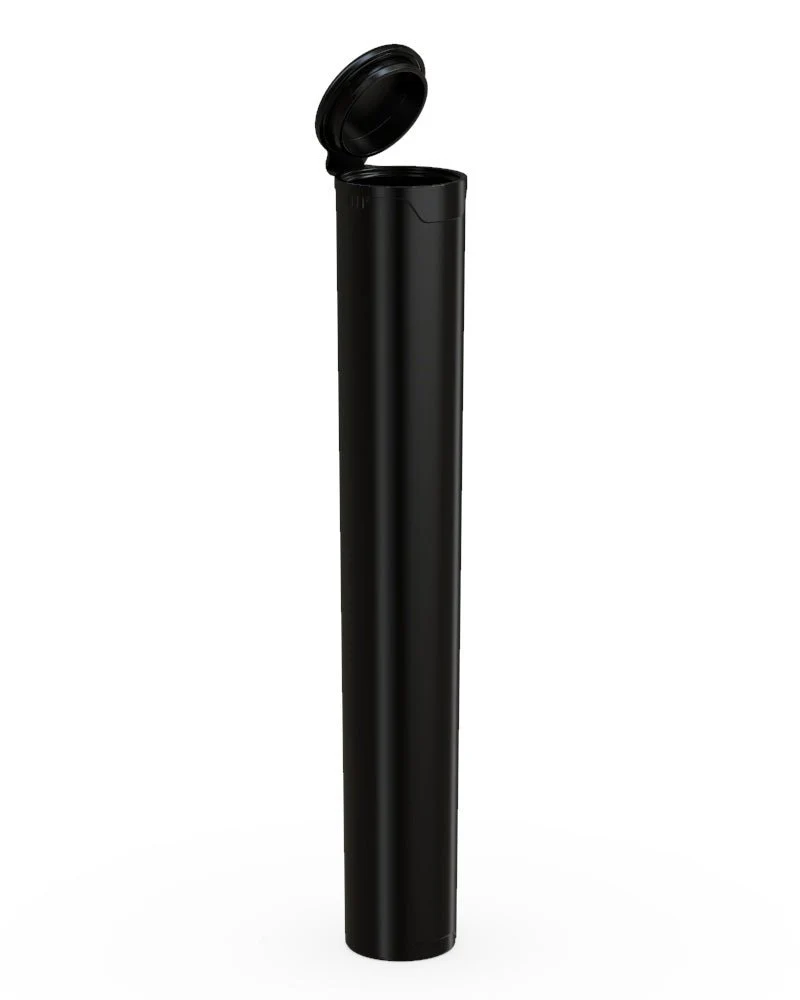 CHUBBY GORILLA | Child Resistant Pop-Cap Black Aviator Plastic Tubes | 116mm - Black Cap - 1500 Count - Image 3