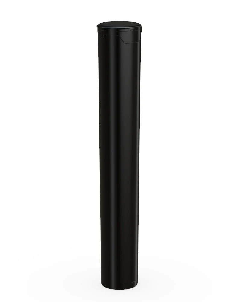 CHUBBY GORILLA Child Resistant Pop-Cap Black Aviator Plastic Tubes | 116mm - Black Cap | Sample