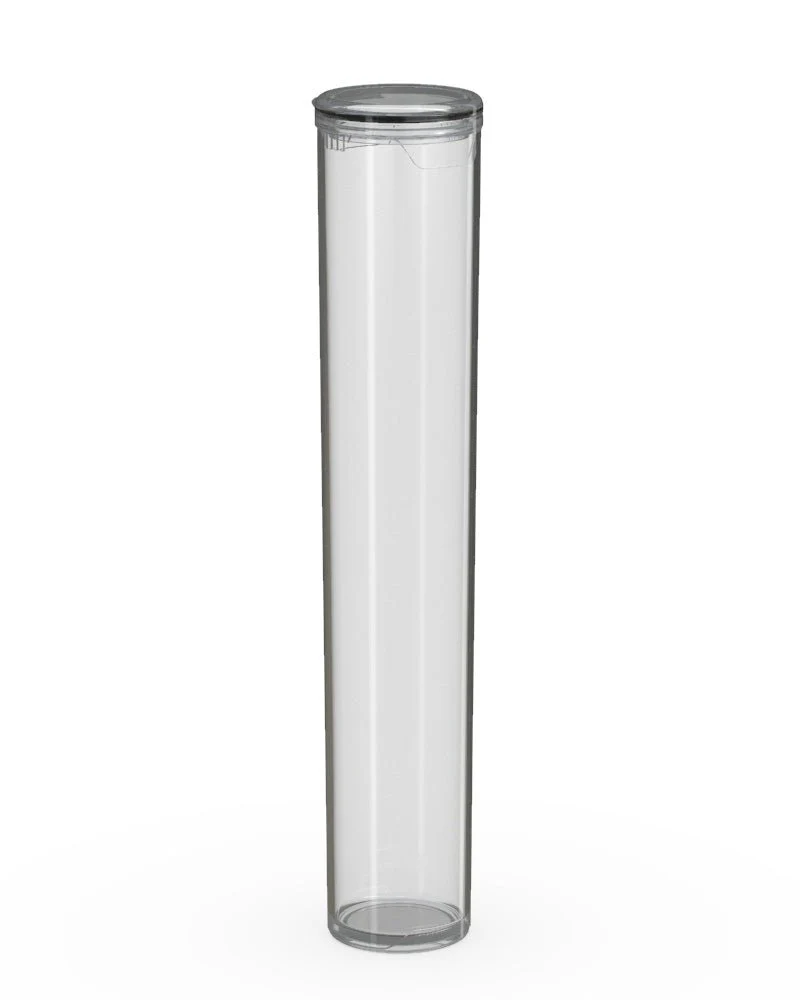 CHUBBY GORILLA | Child Resistant Pop-Cap Clear Aviator Plastic Tubes | 98mm - Clear Cap - 1500 Count - Image 2