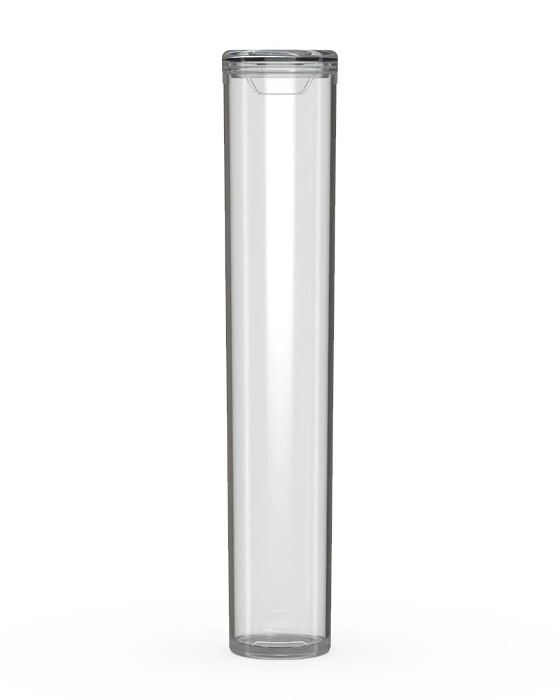 CHUBBY GORILLA Child Resistant Pop-Cap Clear Aviator Plastic Tubes | 98mm - Clear Cap | Sample