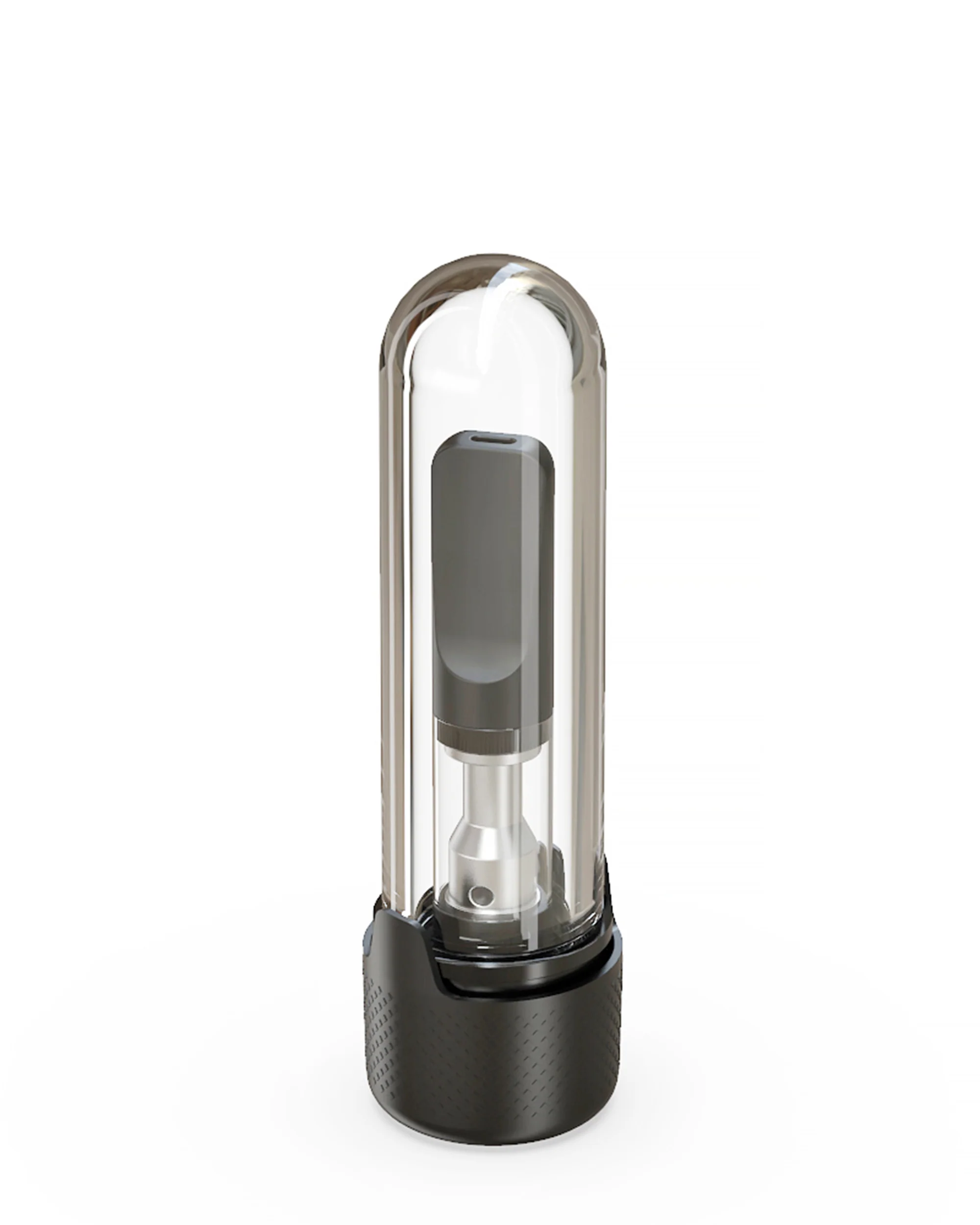 CHUBBY GORILLA | Child Resistant Push Down & Turn Clear Aviator 510 Cartridge Container | 65mm - Black Cap - 500 Count - Image 3