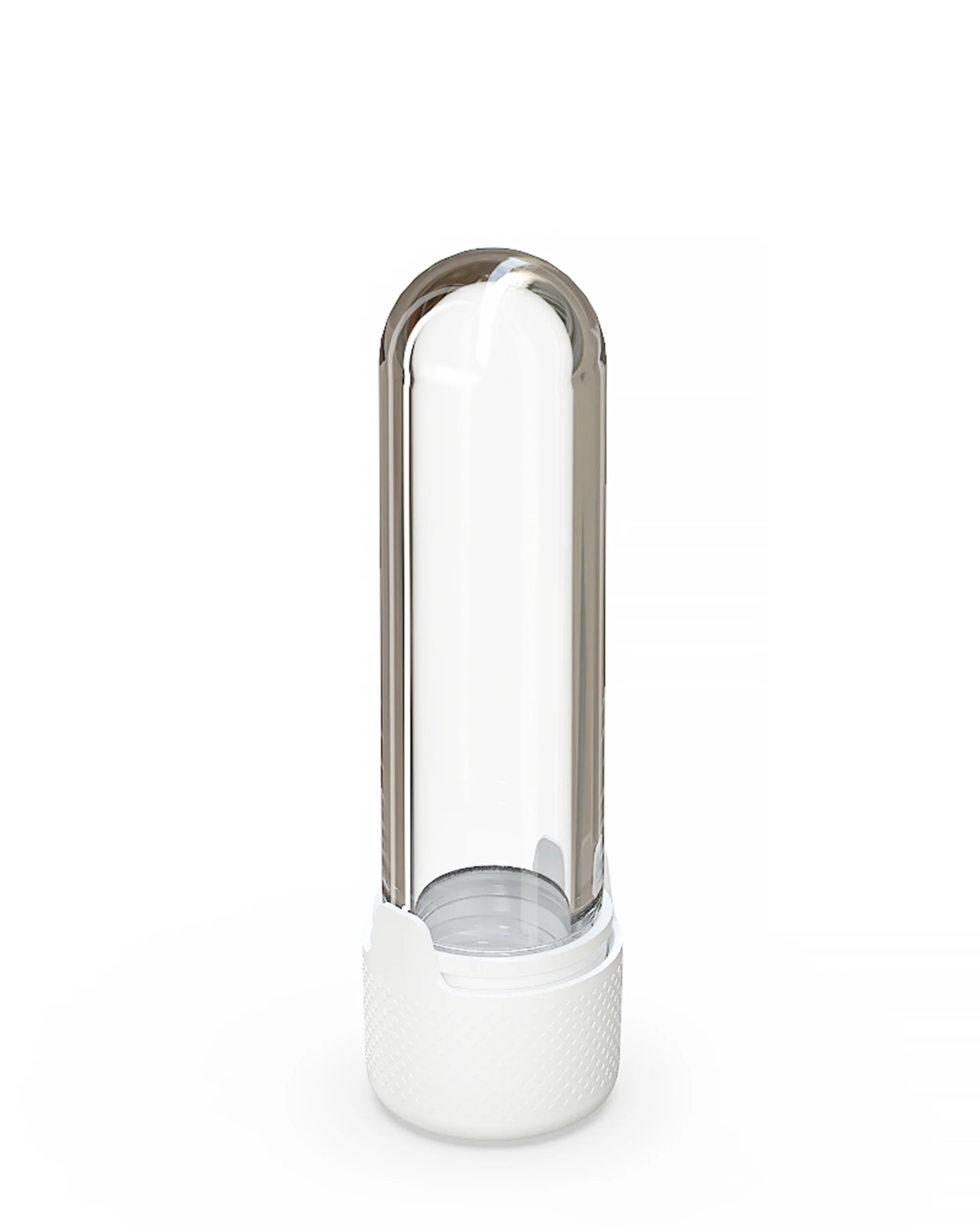 CHUBBY GORILLA | Child Resistant Push Down & Turn Clear Aviator 510 Cartridge Container | 65mm - White Cap - 500 Count - Image 3