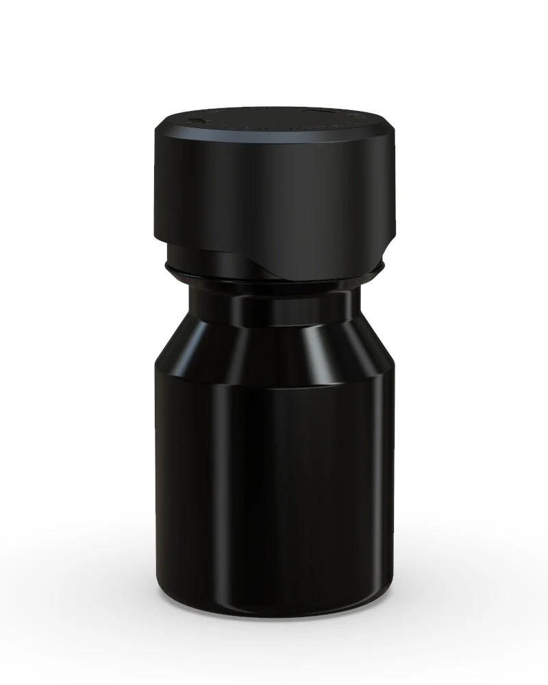 CHUBBY GORILLA | Child Resistant Stubby Aviator Shot Bottles Black | 30mL - w/ Black Lid - 800 Count - Image 2