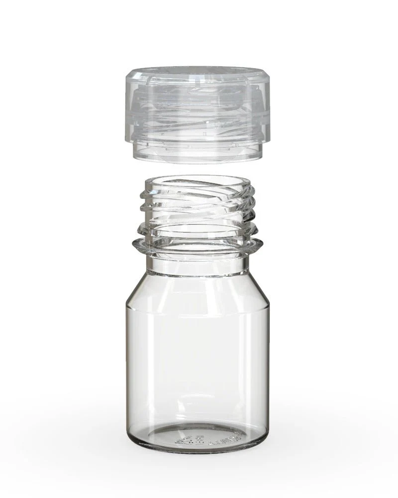 CHUBBY GORILLA | Child Resistant Stubby Aviator Shot Bottles Clear | 30mL - w/ Clear Lid - 800 Count - Image 3