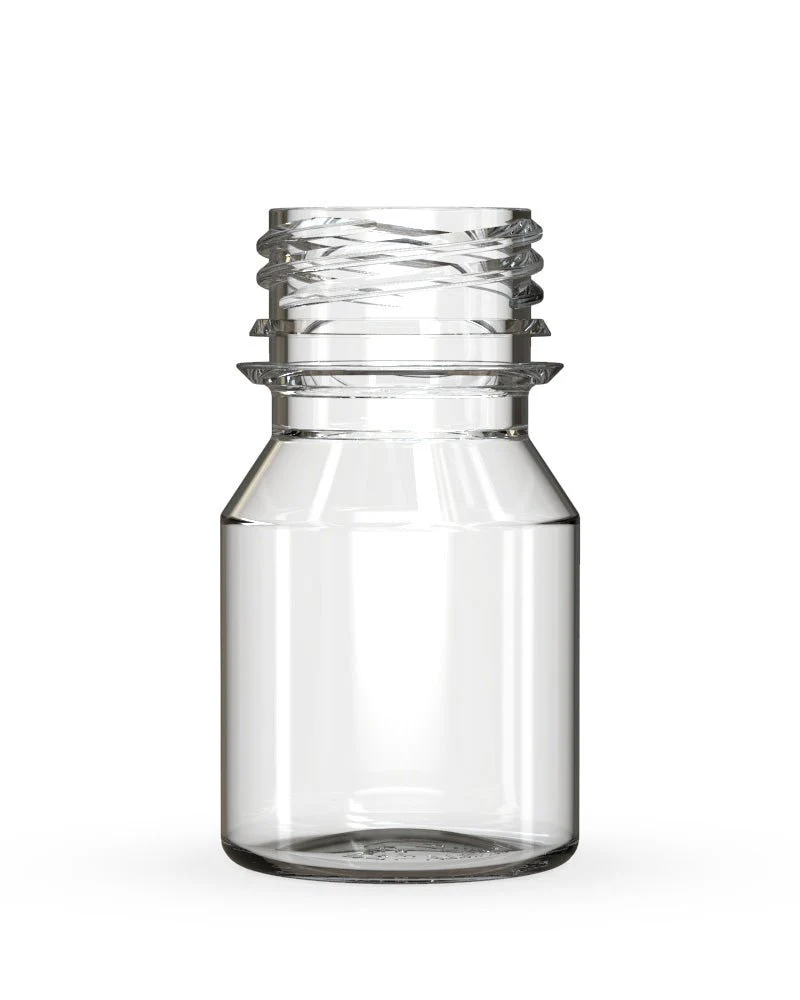 CHUBBY GORILLA | Child Resistant Stubby Aviator Shot Bottles Clear | 30mL - w/ White Lid - 800 Count - Image 4