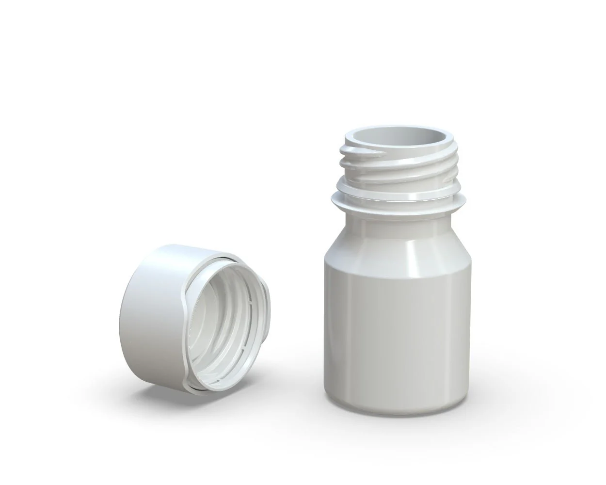 CHUBBY GORILLA | Child Resistant Stubby Aviator Shot Bottles White | 30mL - w/ White Lid - 800 Count - Image 5