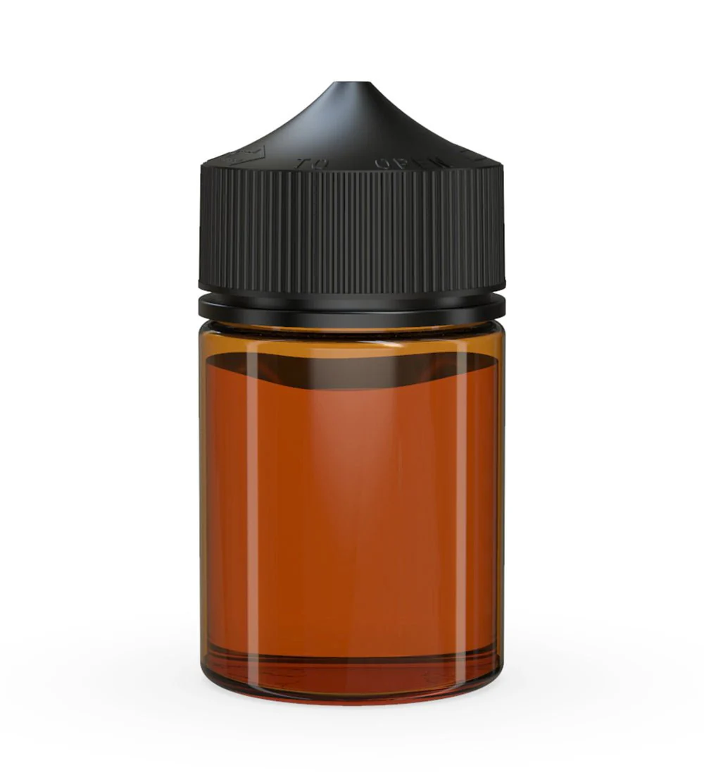 CHUBBY GORILLA | Child Resistant Stubby Unicorn PET Dropper Bottles Amber | 60mL - w/ Black Lid - 500 Count - Image 3