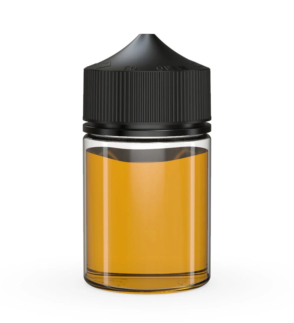CHUBBY GORILLA | Child Resistant Stubby Unicorn PET Dropper Bottles Clear | 60mL - w/ Black Lid - 500 Count - Image 3