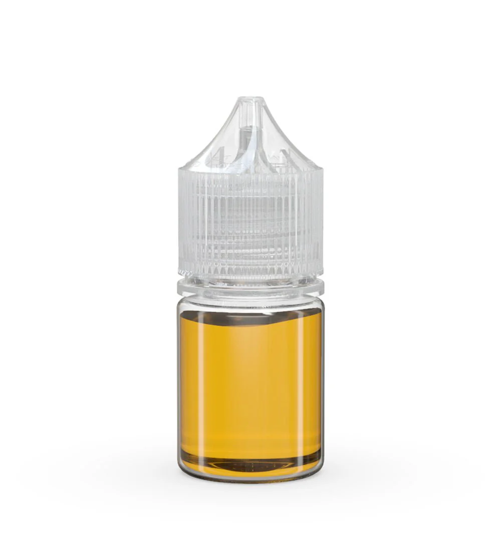 CHUBBY GORILLA | Child Resistant Stubby Unicorn PET Dropper Bottles Clear | 20mL - w/ Clear Lid - 1000 Count - Image 3